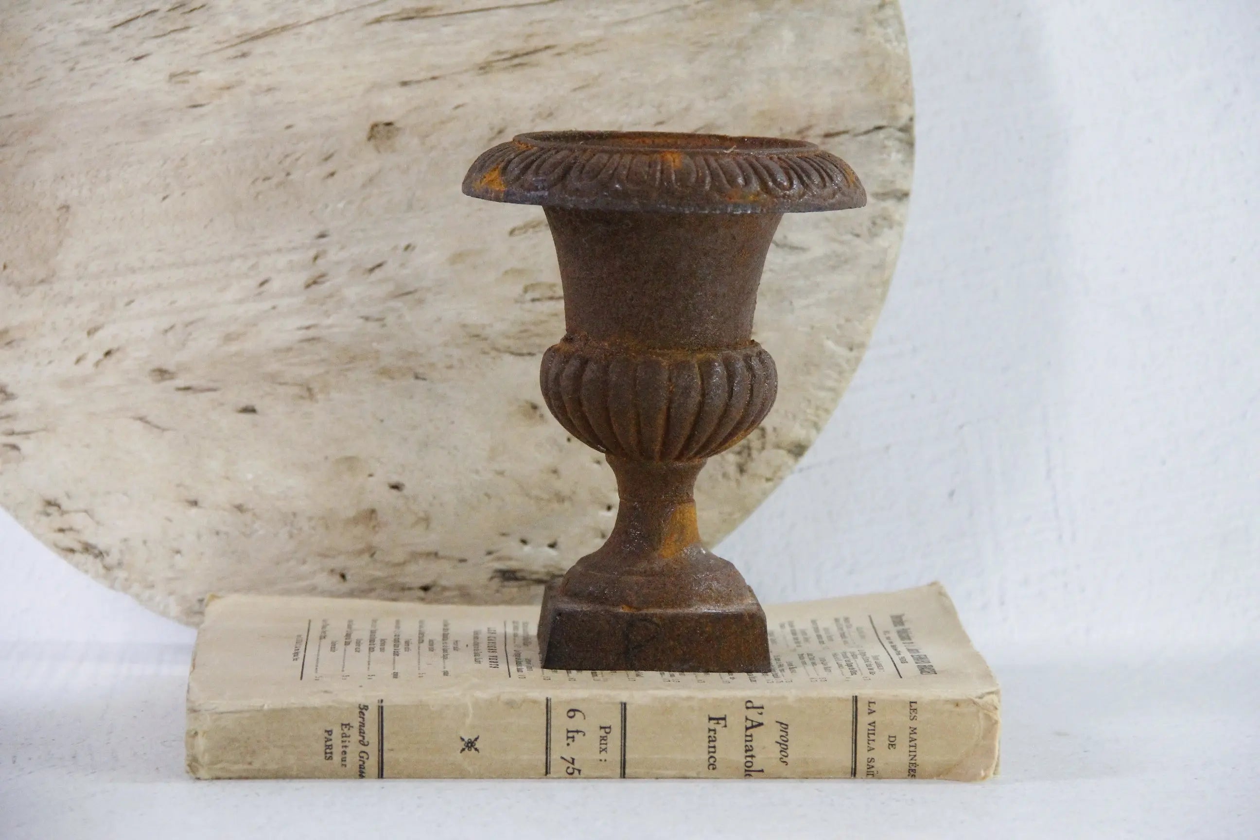 Vintage Cast Iron Urn Mini | French Style Planter