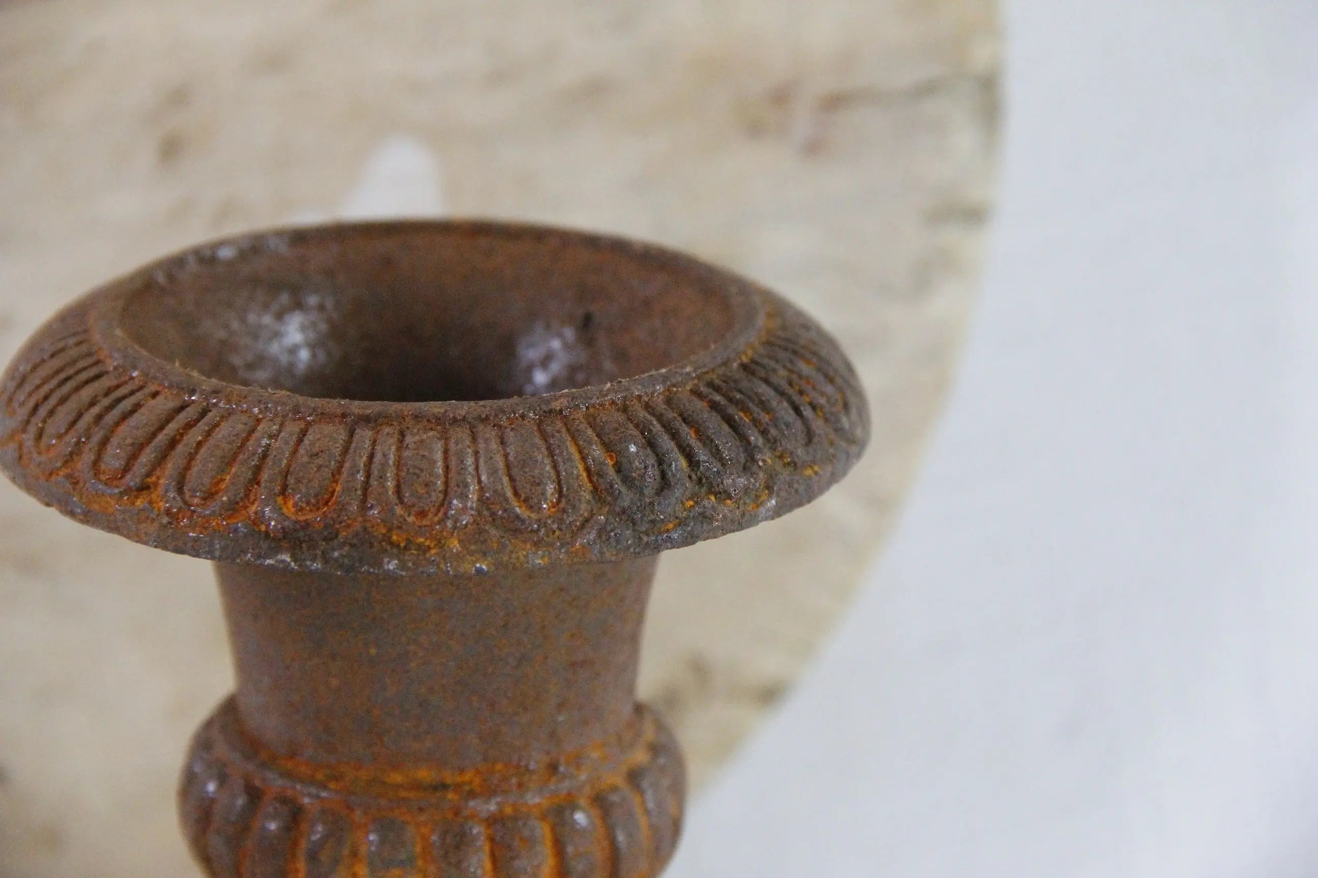 Vintage Cast Iron Urn Mini | French Style Planter