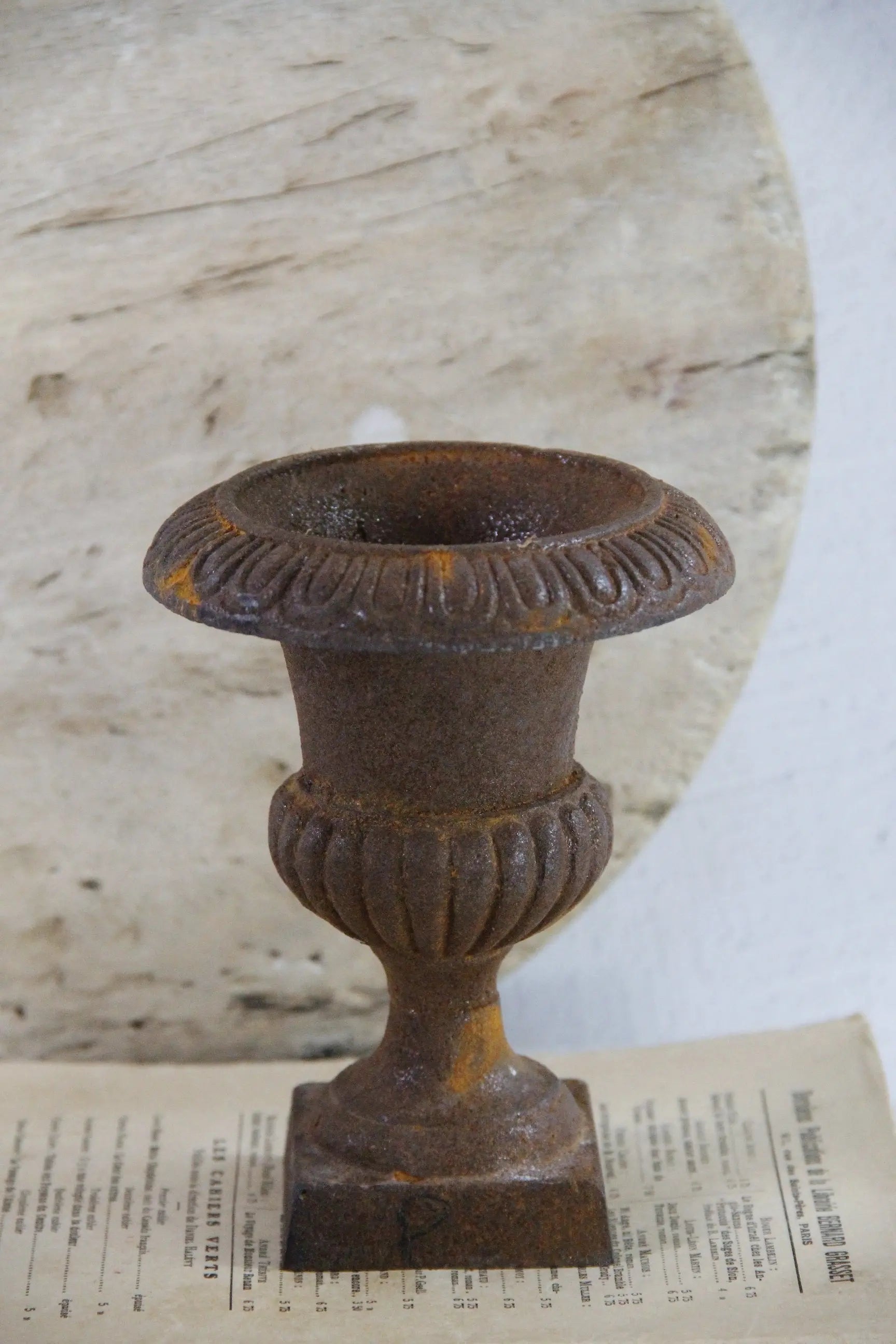 Vintage Cast Iron Urn Mini | French Style Planter
