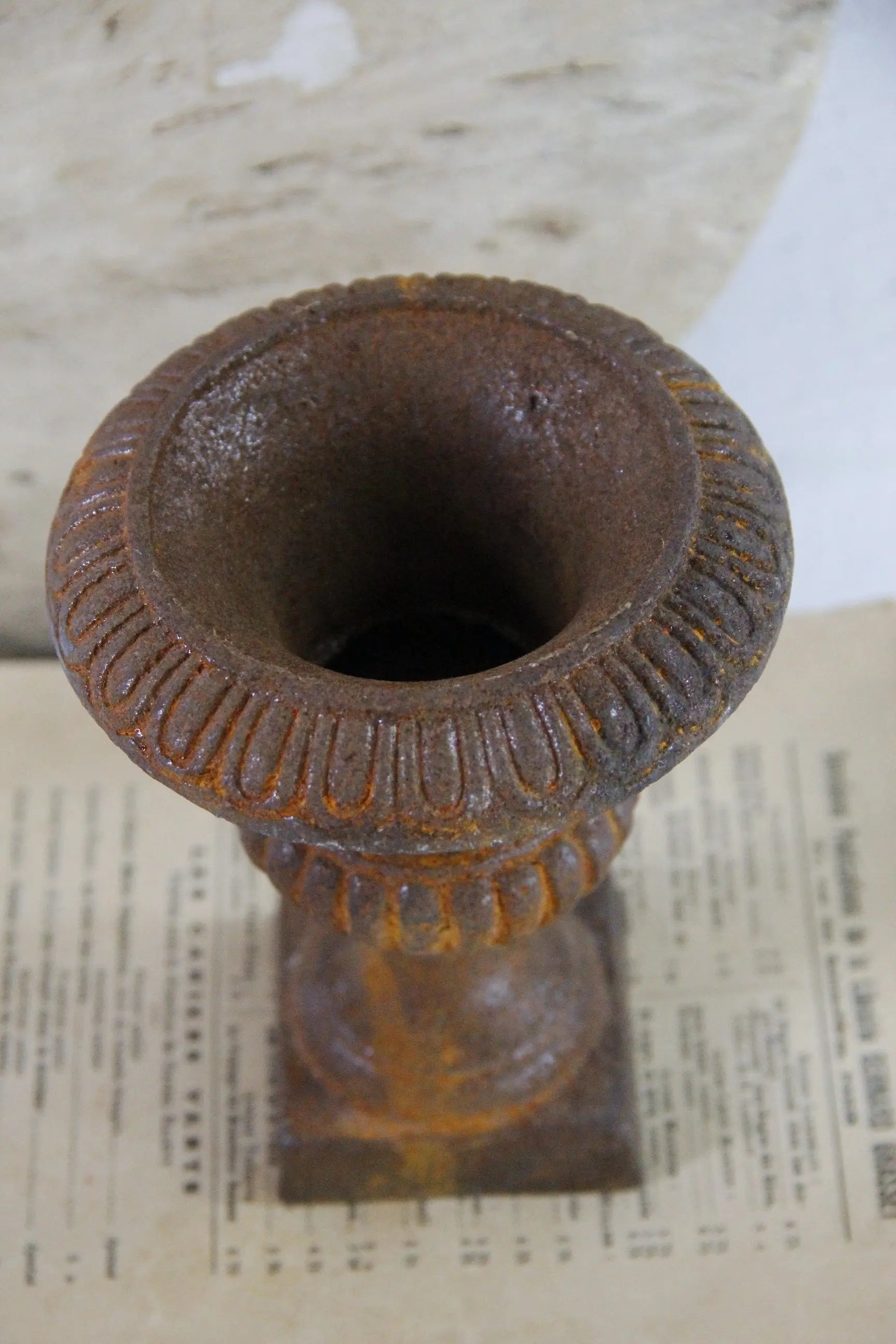 Vintage Cast Iron Urn Mini | French Style Planter