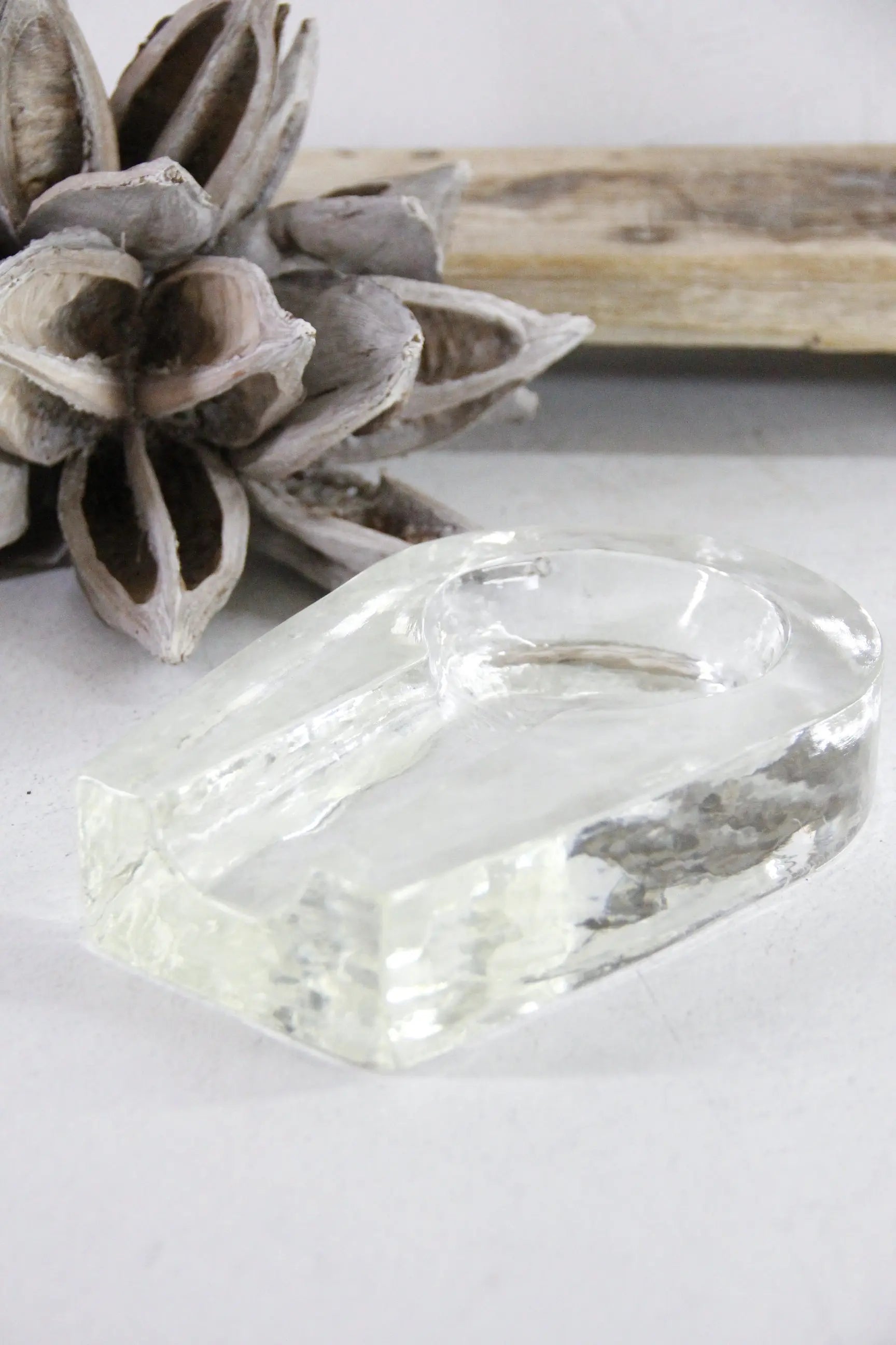 Vintage Cigar Ashtray | Large MCM Heavy Glass Blenko  Debra Hall Lifestyle