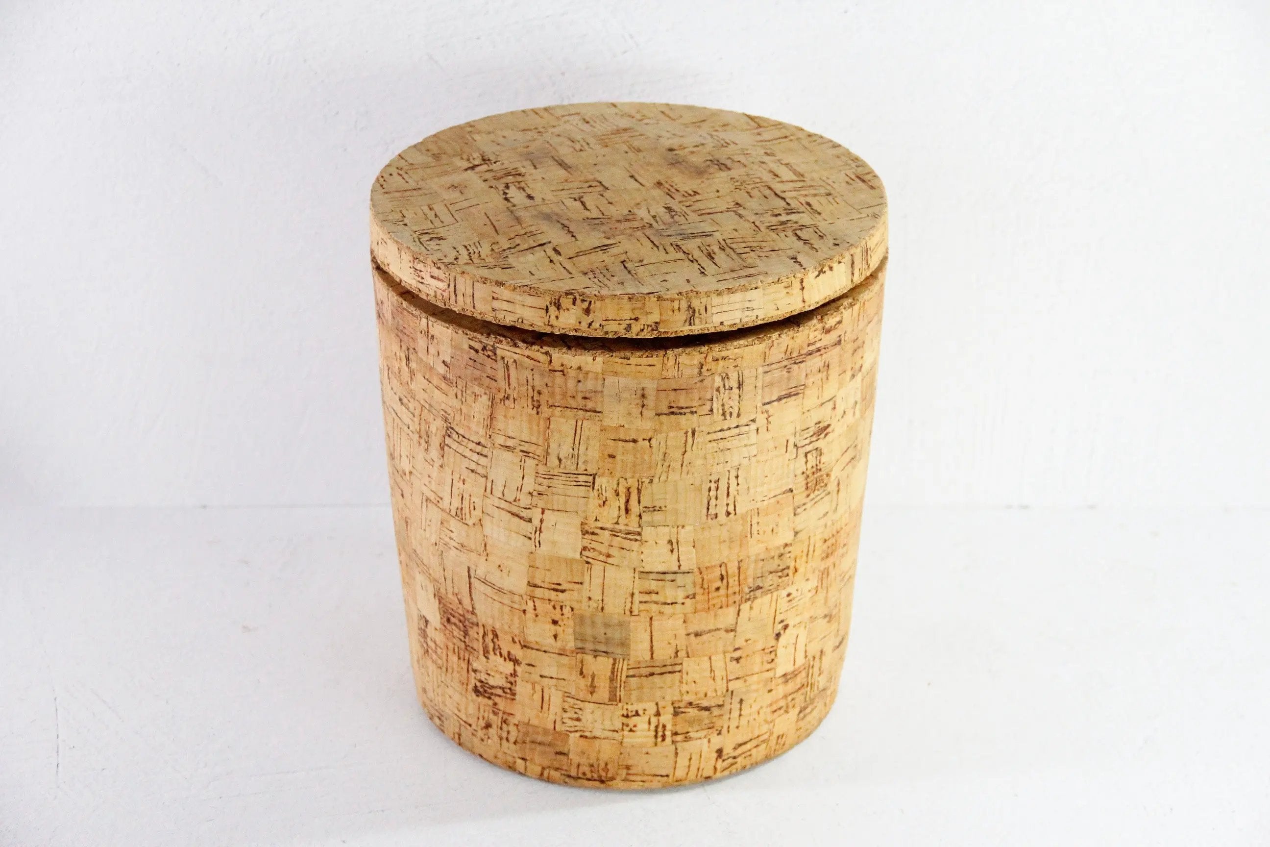 Vintage Cork Ice Bucket | Parquetry Midcentury Barware  Debra Hall Lifestyle