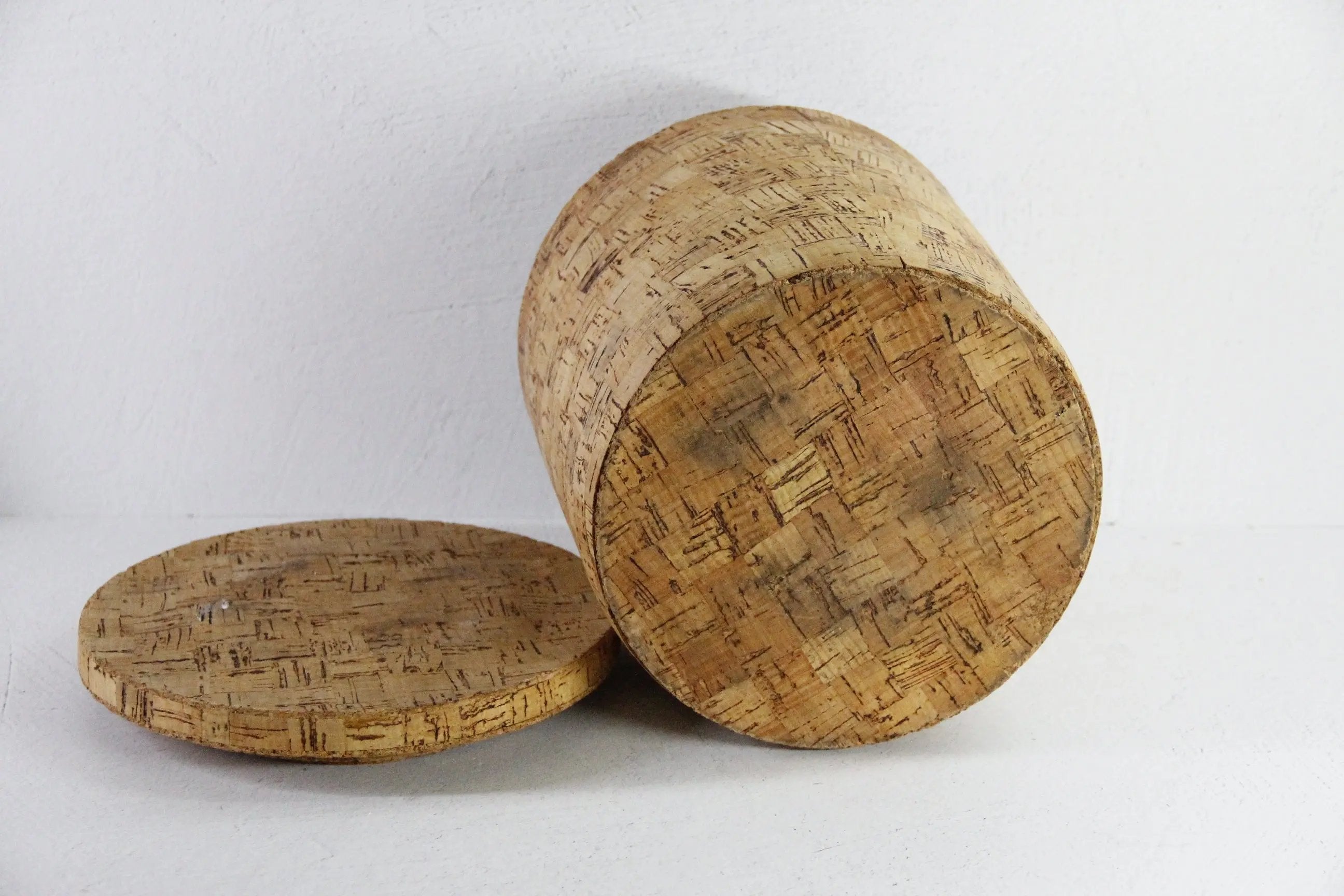 Vintage Cork Ice Bucket | Parquetry Midcentury Barware  Debra Hall Lifestyle