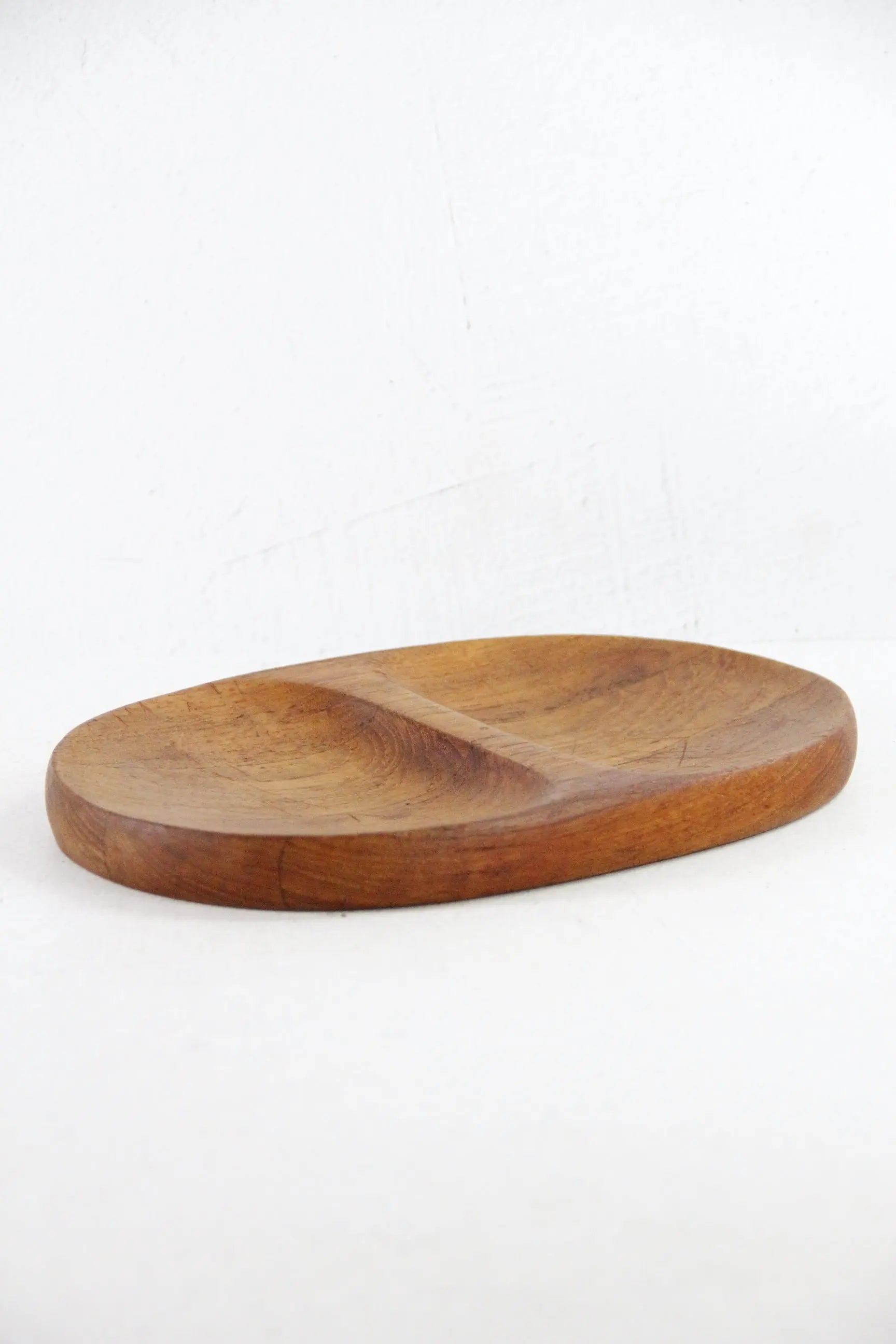 Vintage Danish Serving Tray | Modern Divided Teak Dish  Debra Hall Lifestyle