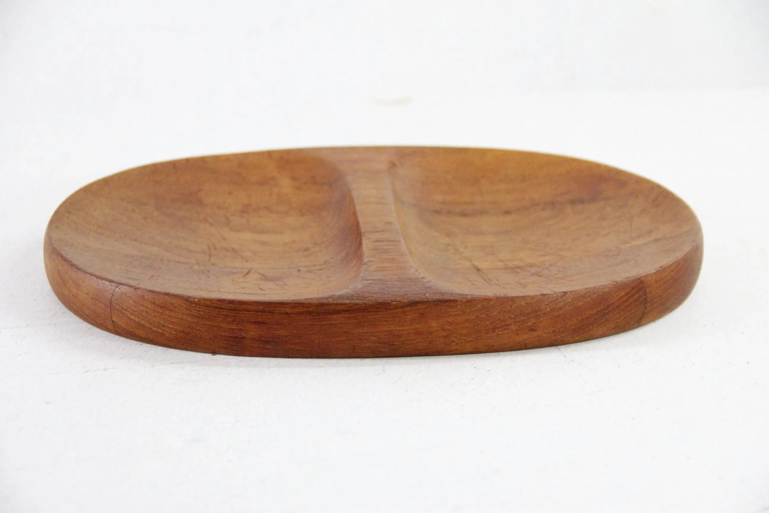 Vintage Danish Serving Tray | Modern Divided Teak Dish  Debra Hall Lifestyle