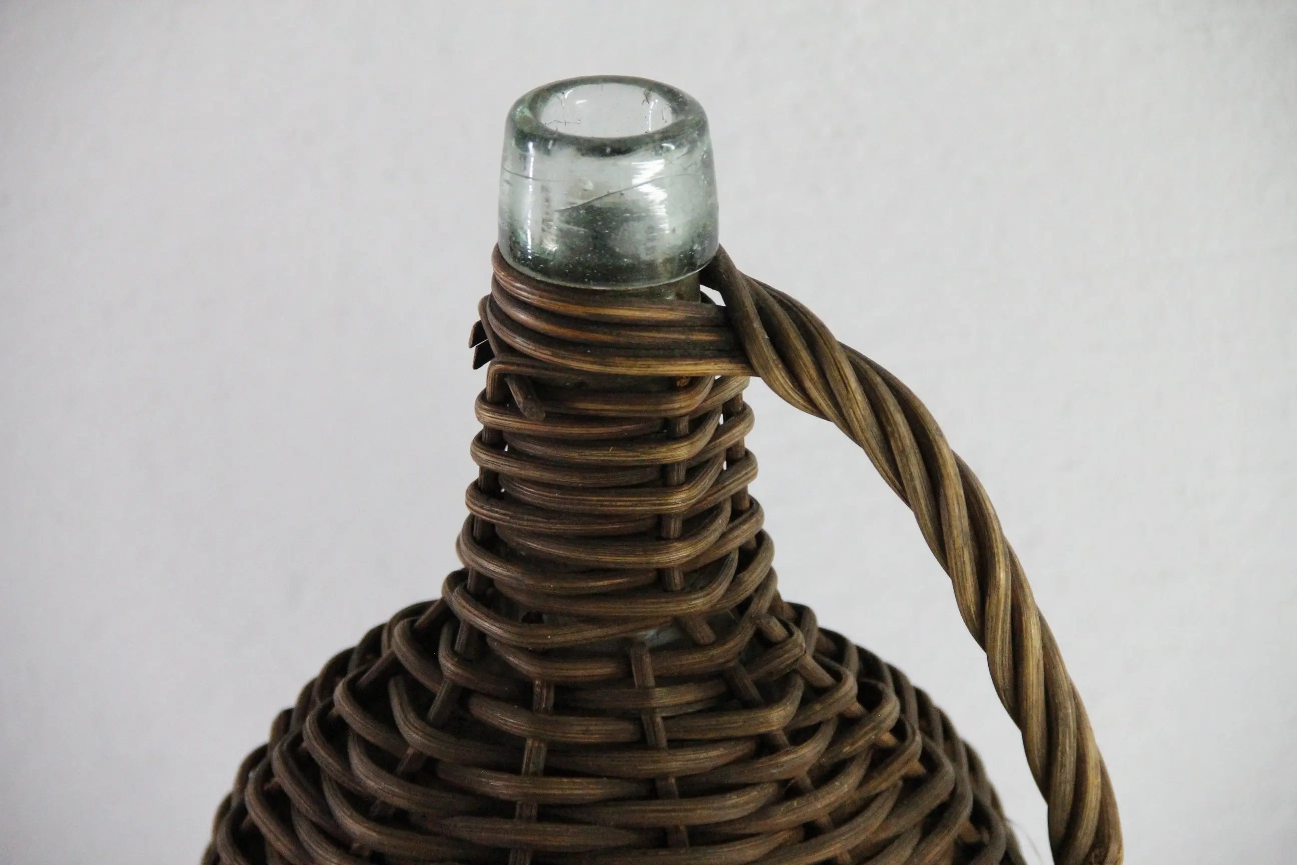 Vintage Demijohn Bottle | European Wicker Wrapped Vessel  Debra Hall Lifestyle