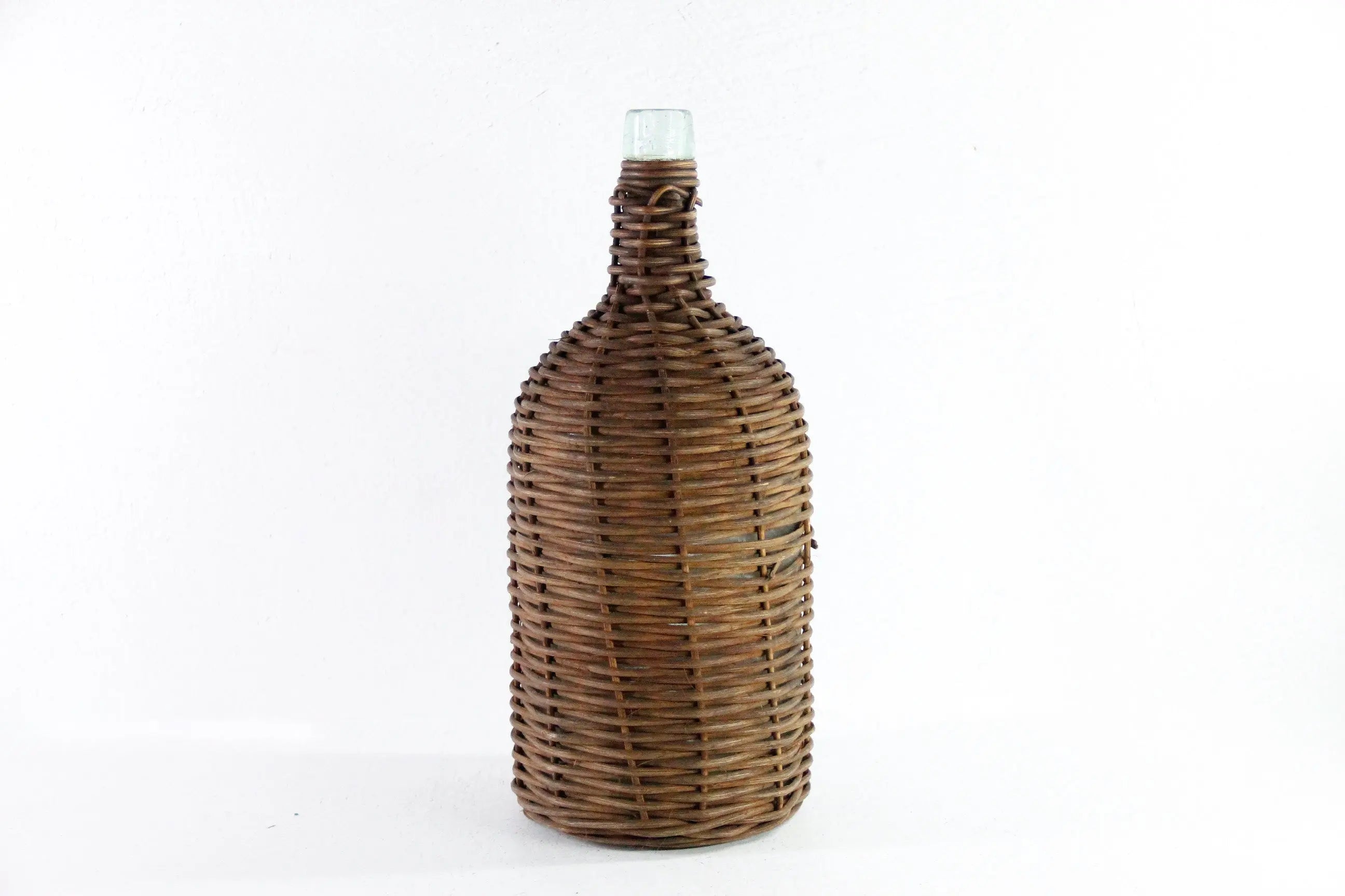 Vintage Demijohn Bottle | European Wicker Wrapped Vessel  Debra Hall Lifestyle