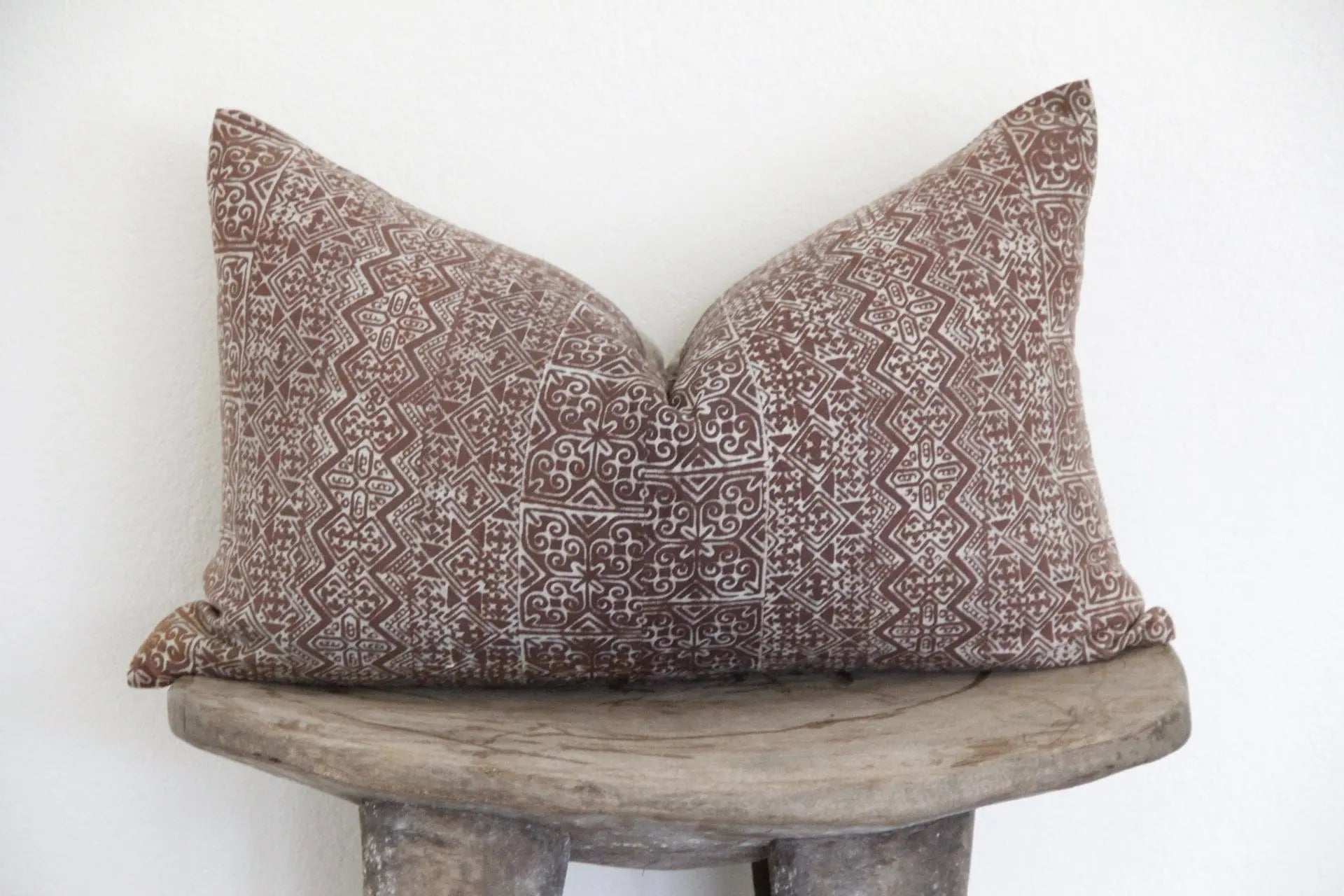 Vintage Fabric Pillow-Chocolate Batik  Debra Hall Lifestyle