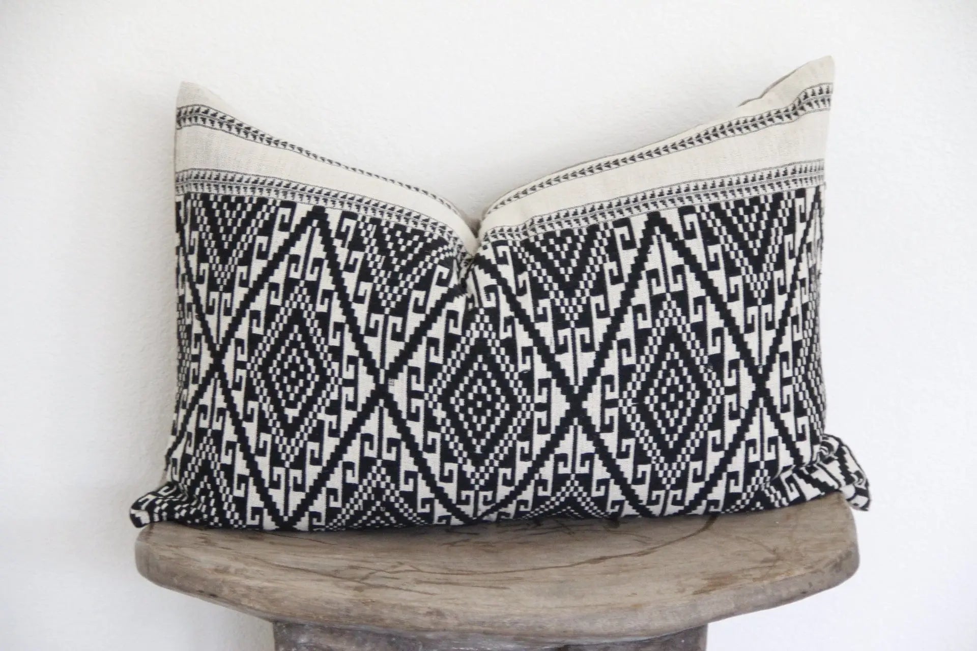 Vintage Fabric Pillow | Black Moroccan  Debra Hall Lifestyle