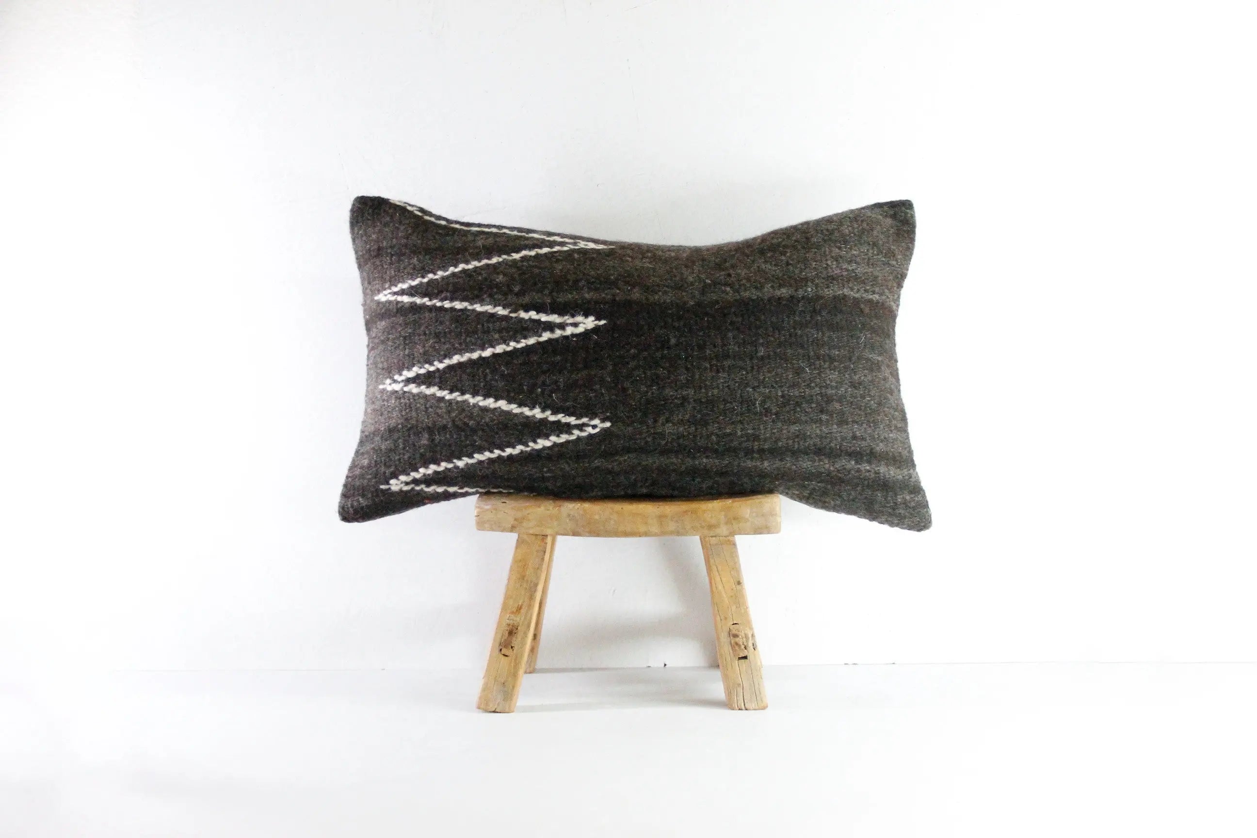 Vintage Fabric Pillow | Custom Hand Woven Wool Cover  Debra Hall Lifestyle