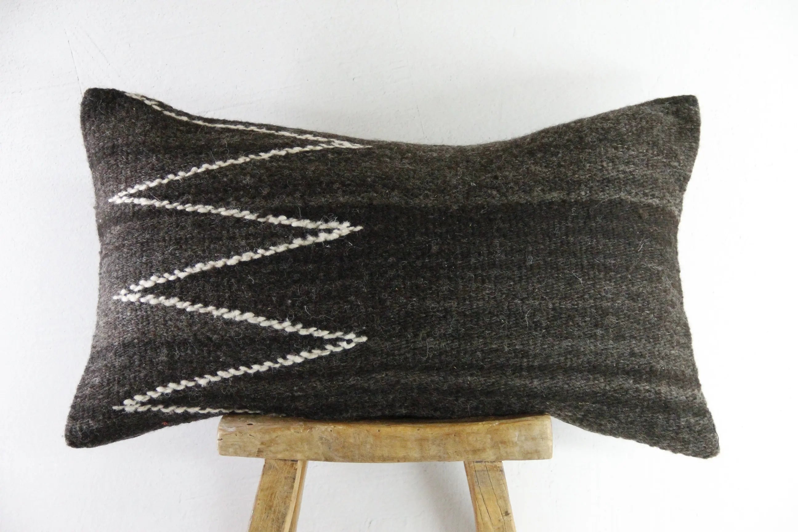 Vintage Fabric Pillow | Custom Hand Woven Wool Cover  Debra Hall Lifestyle