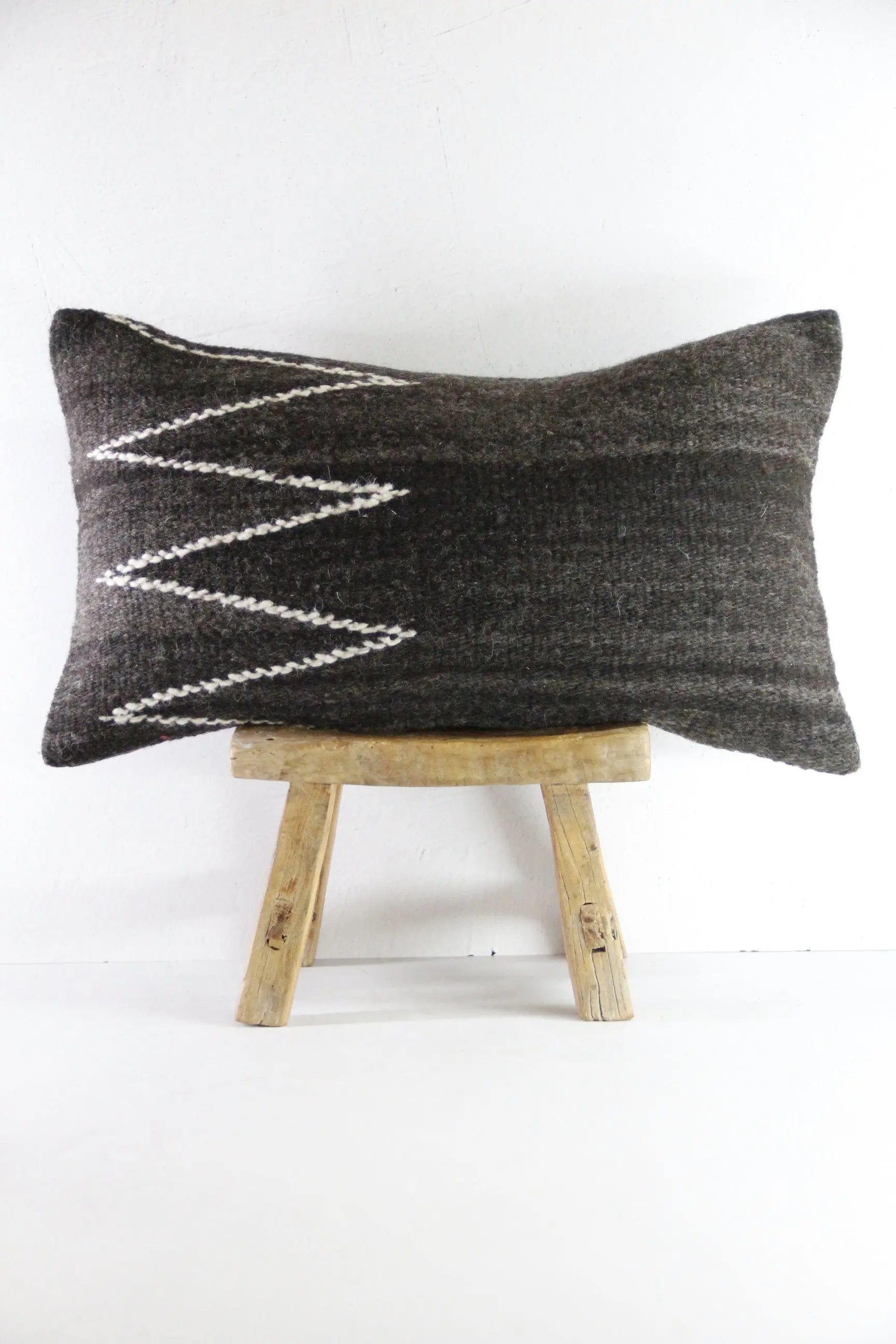 Vintage Fabric Pillow | Custom Hand Woven Wool Cover  Debra Hall Lifestyle