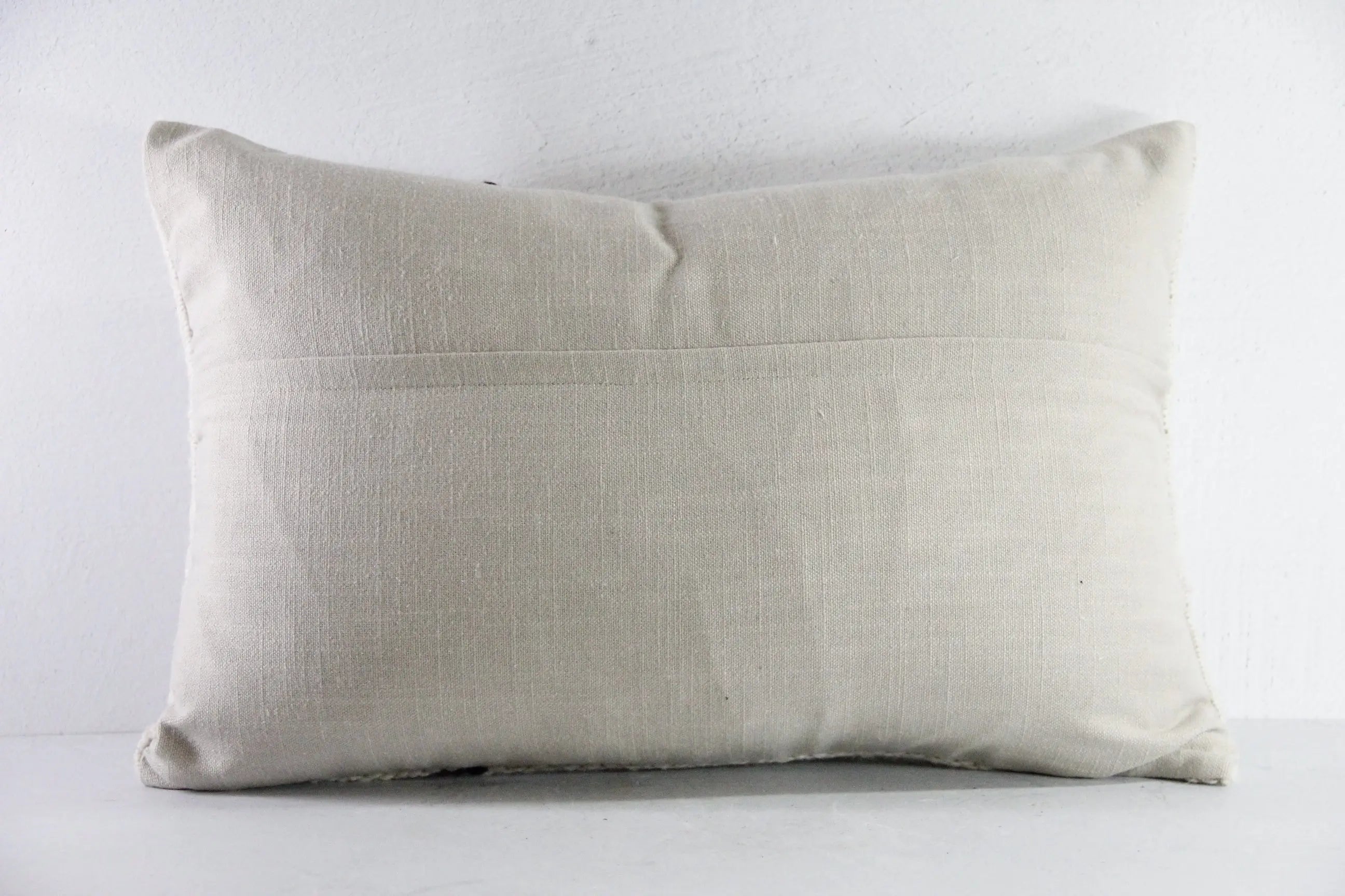 Vintage Fabric Pillow | Custom Natural Woven Wool Cover  Debra Hall Lifestyle