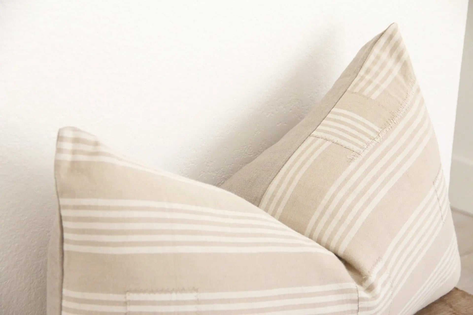 Vintage Fabric Pillow | French Ticking  Debra Hall Lifestyle