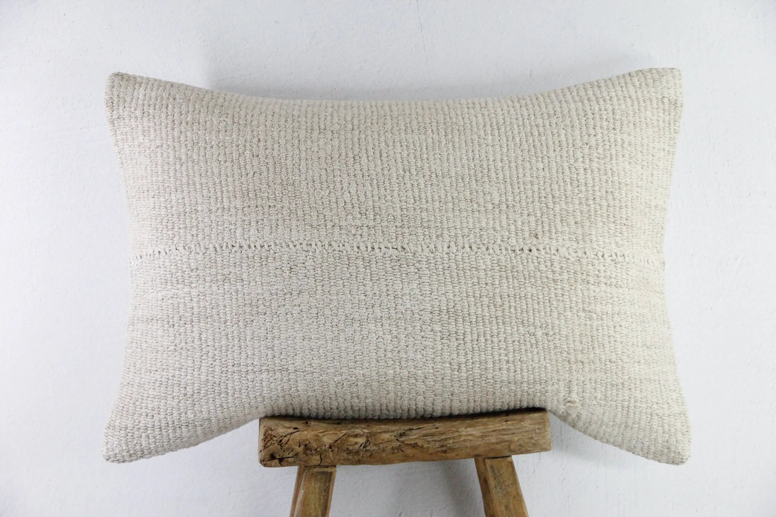 Vintage Fabric Pillow | Natural Hemp Throw Pillow Cover  Debra Hall Lifestyle