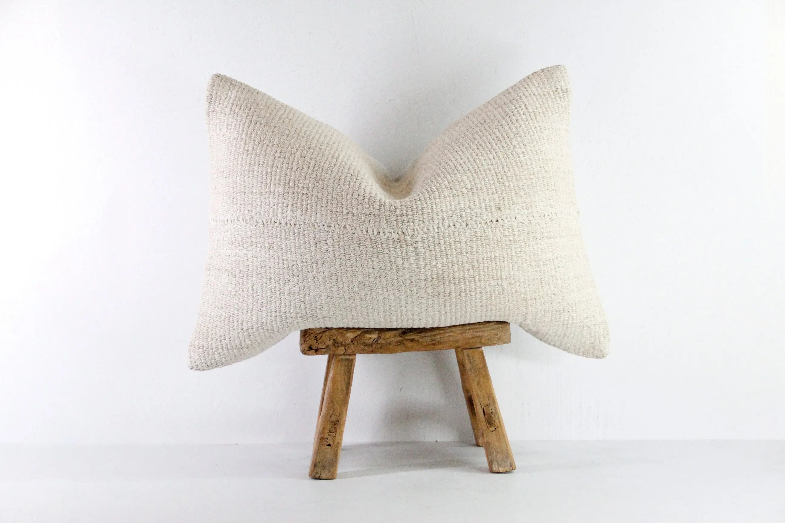 Vintage Fabric Pillow | Natural Hemp Throw Pillow Cover  Debra Hall Lifestyle