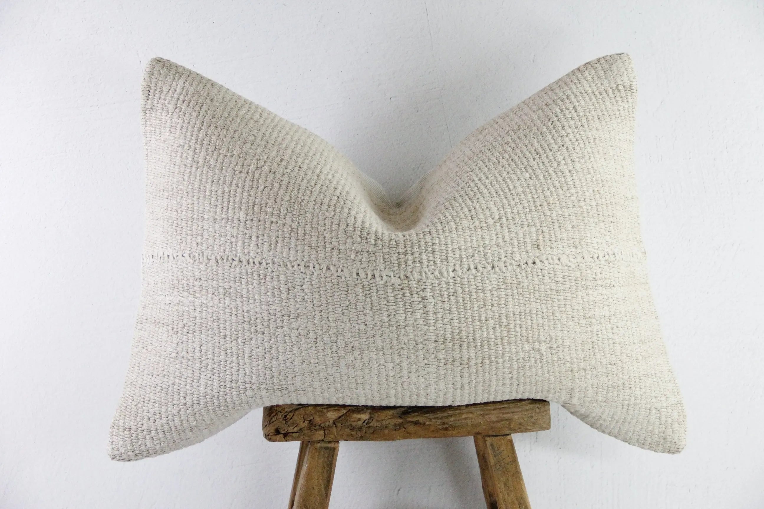 Vintage Fabric Pillow | Natural Hemp Throw Pillow Cover  Debra Hall Lifestyle