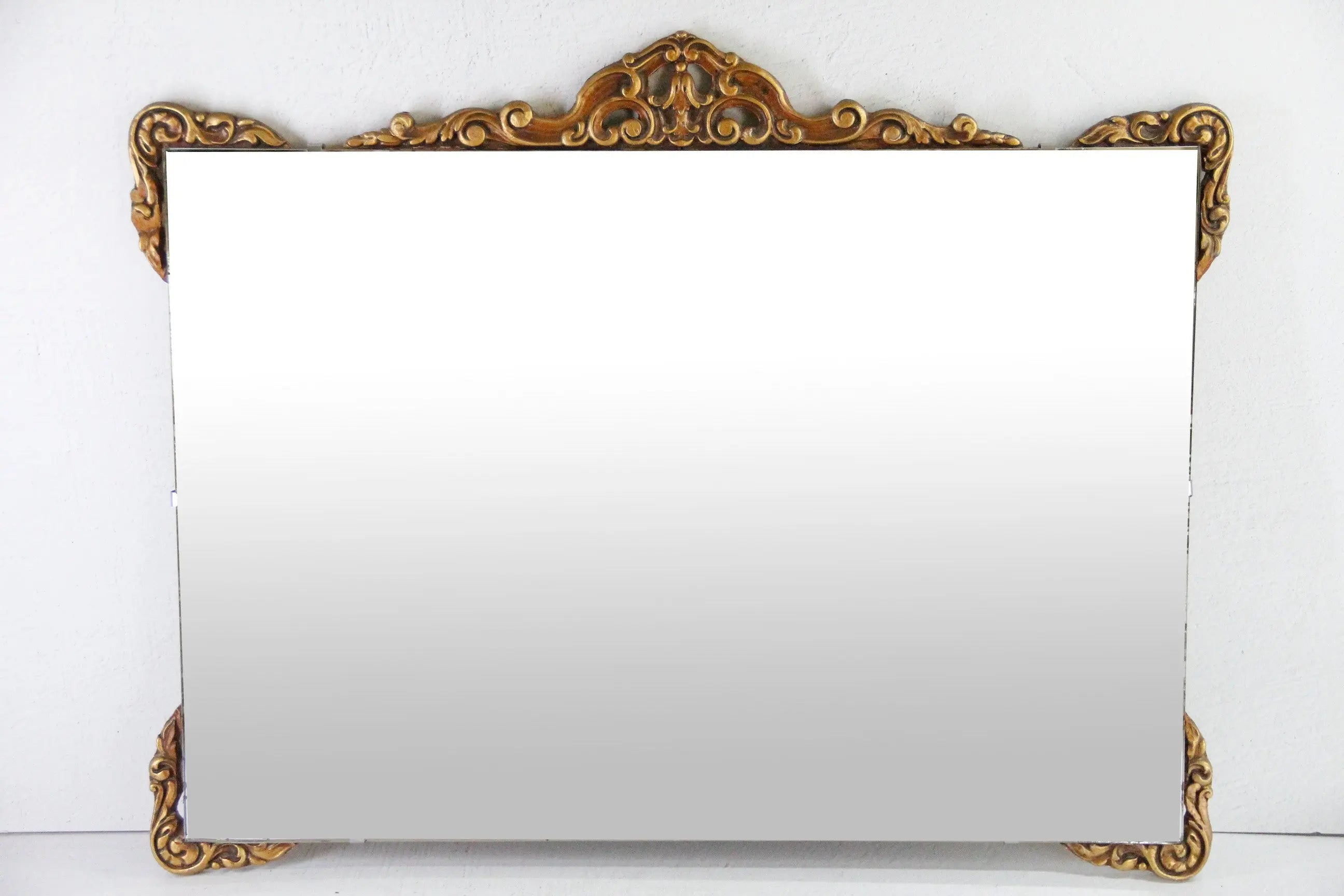 Vintage Frameless Mirror with Ornate Giltwood Detail  Debra Hall Lifestyle