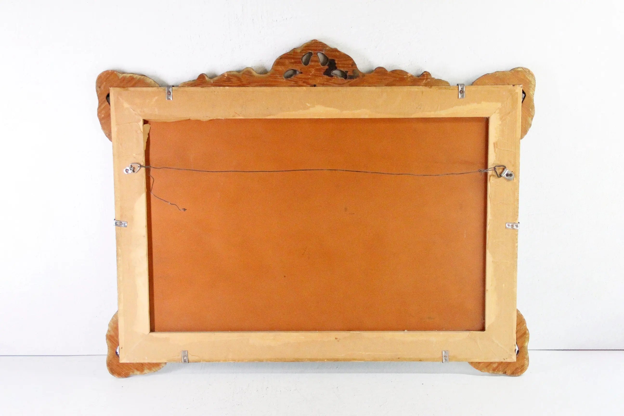 Vintage Frameless Mirror with Ornate Giltwood Detail  Debra Hall Lifestyle