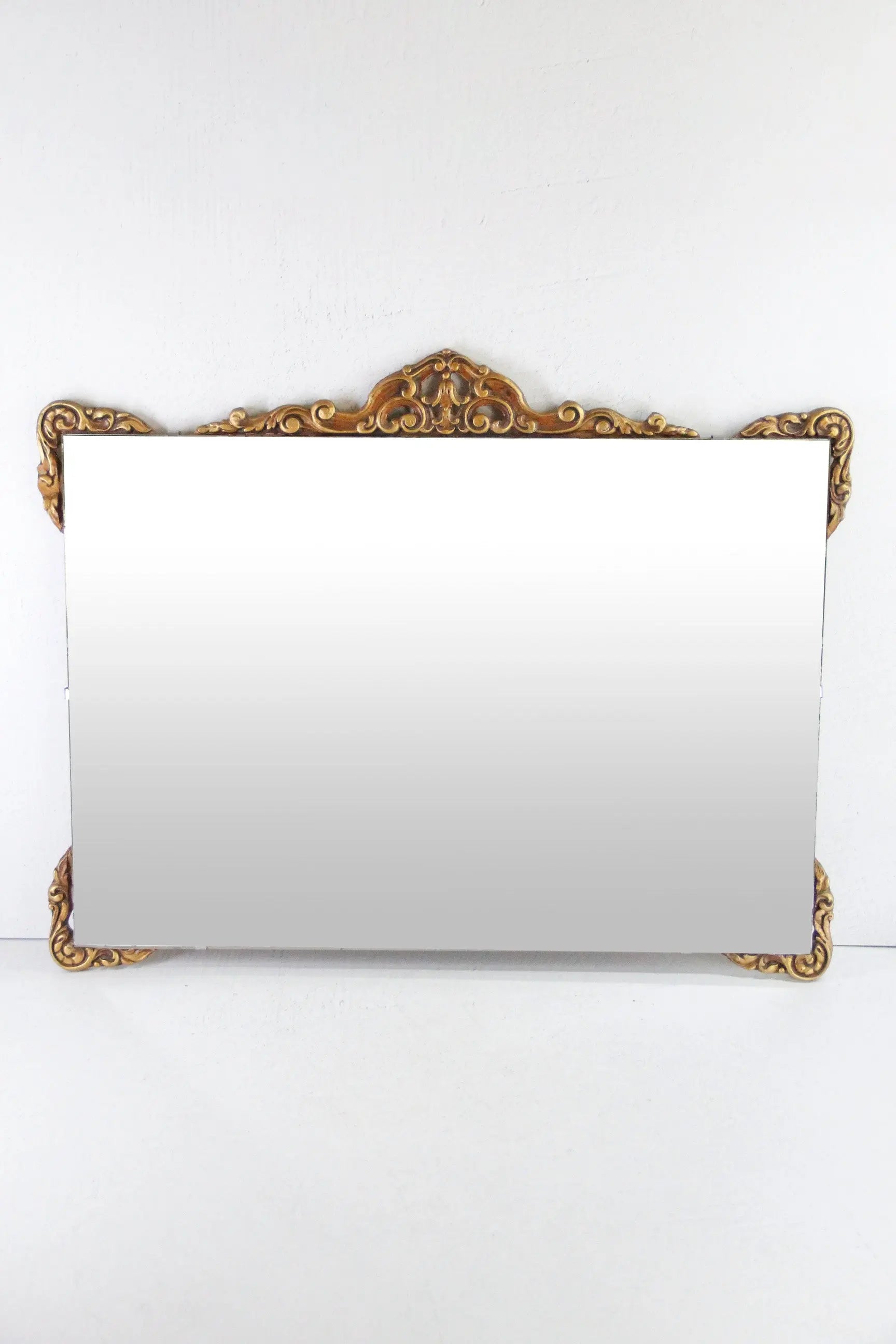 Vintage Frameless Mirror with Ornate Giltwood Detail  Debra Hall Lifestyle