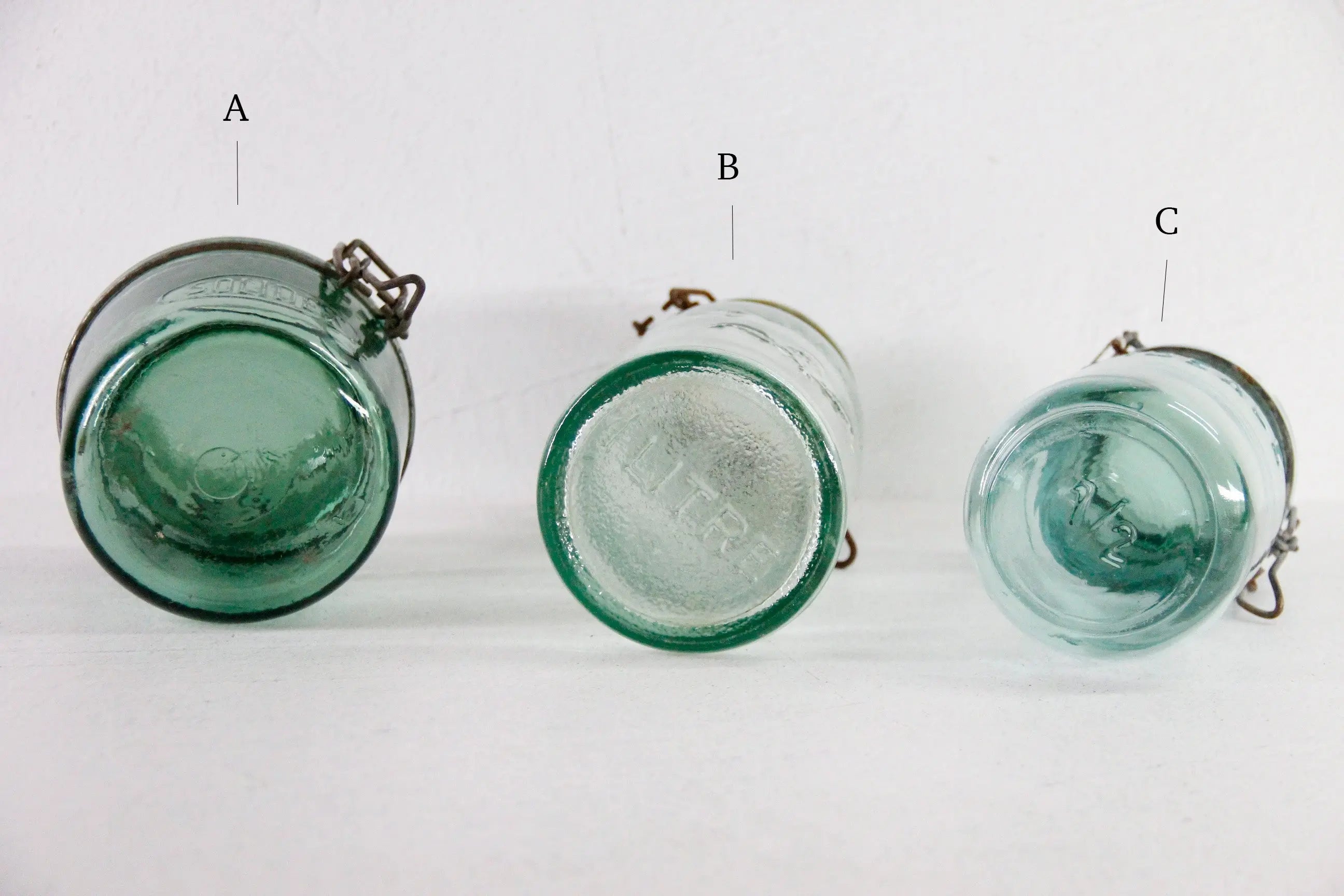 Vintage French Canning Jar | Assorted Green Glass Jar  Debra Hall Lifestyle