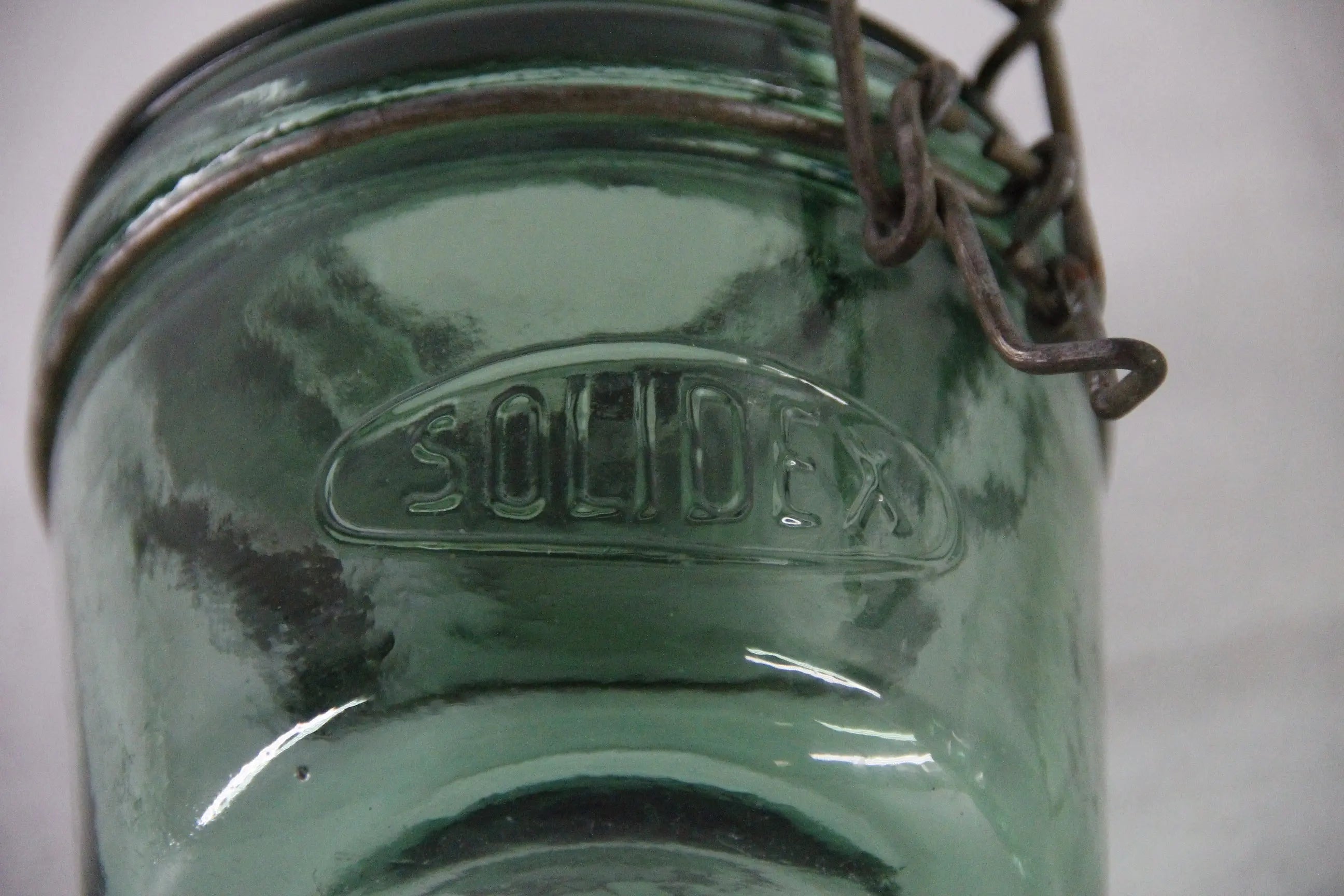 Vintage French Canning Jar | Assorted Green Glass Jar  Debra Hall Lifestyle
