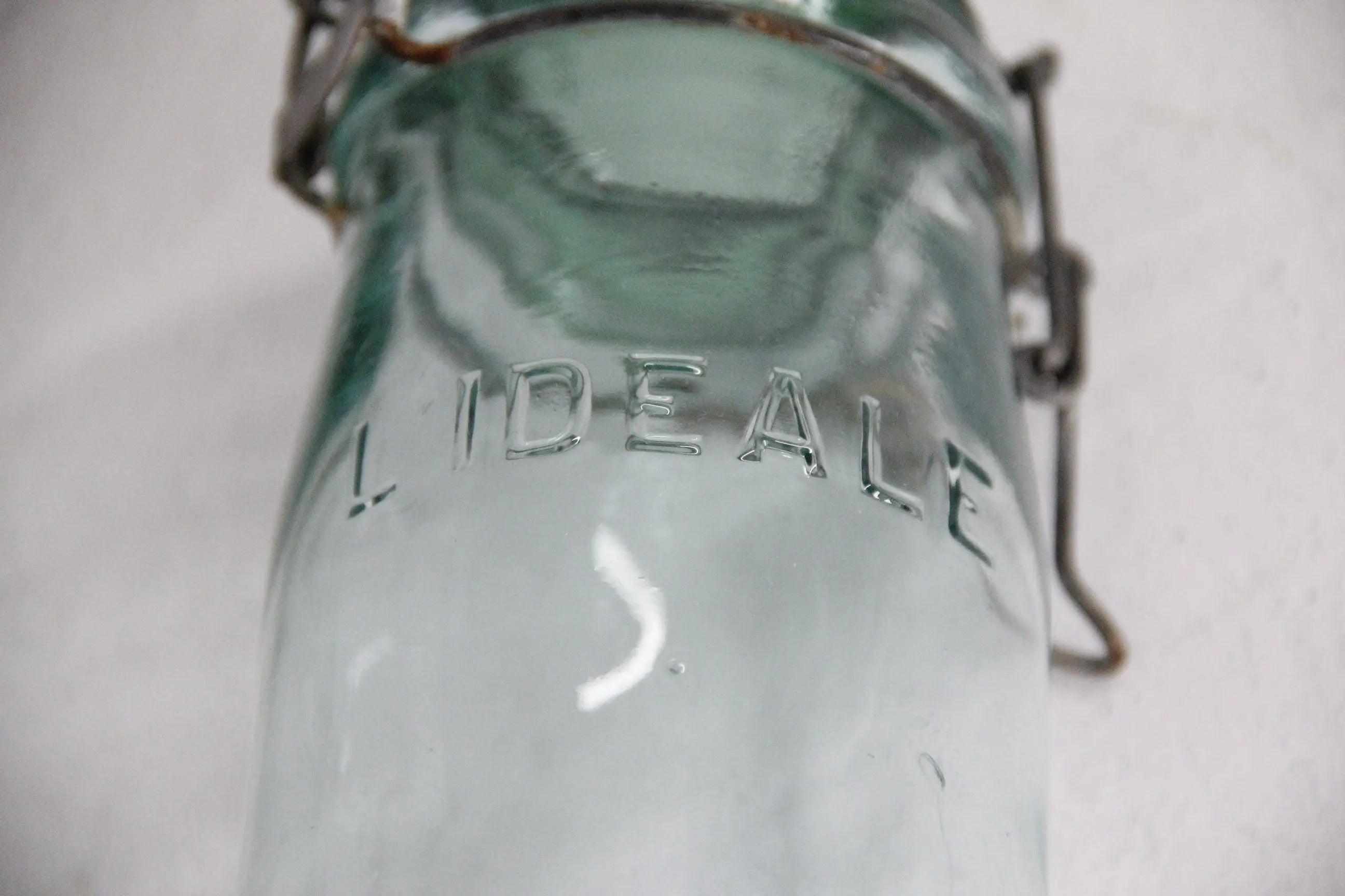 Vintage French Canning Jar | Assorted Green Glass Jar  Debra Hall Lifestyle
