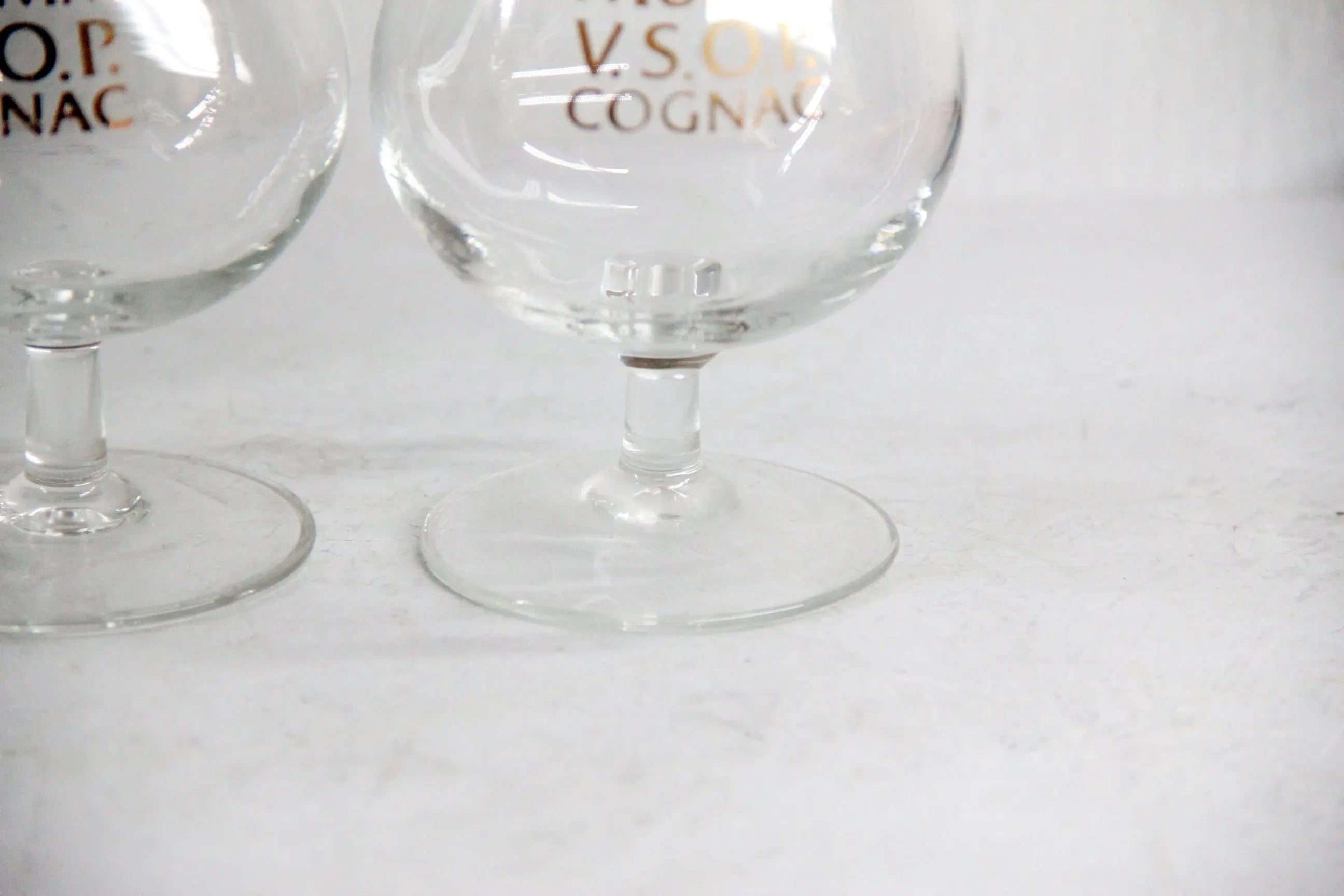 Vintage French Glassware Set | 2 Mumm Cognac Snifters  Debra Hall Lifestyle