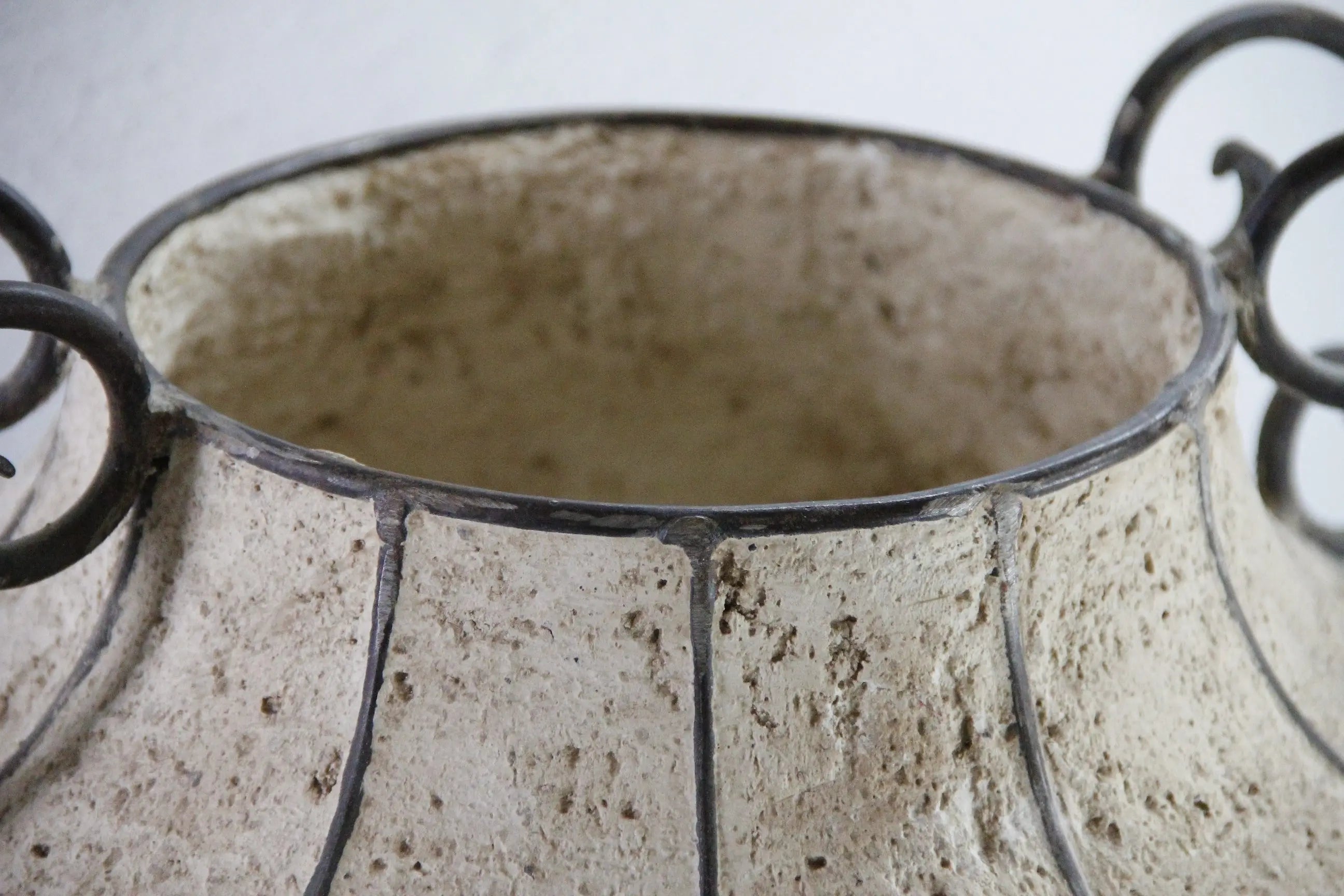 Vintage French Planter | Concrete & Iron Garden Urn  Debra Hall Lifestyle