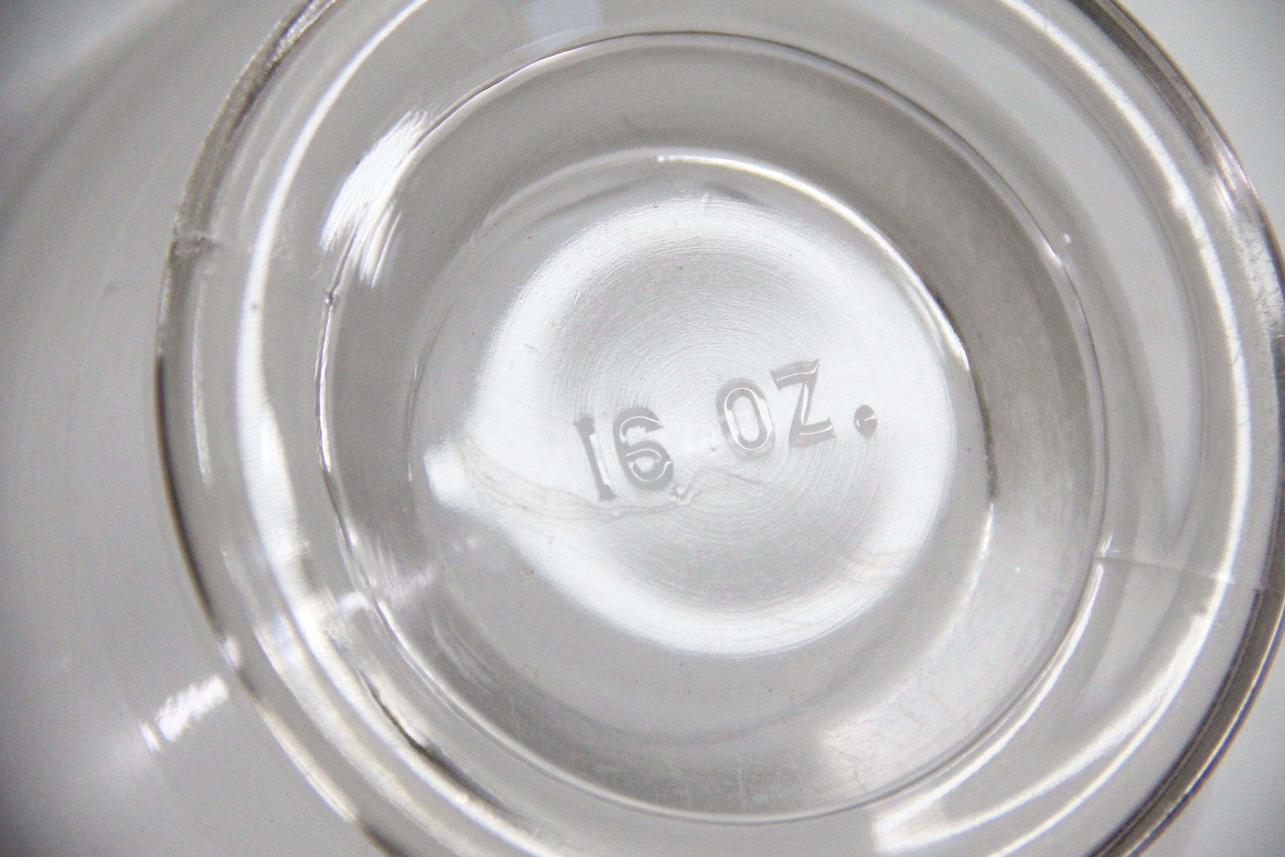 Vintage Glass Mortar and Pestle 16 OZ| Clear Bubbled Glass Set