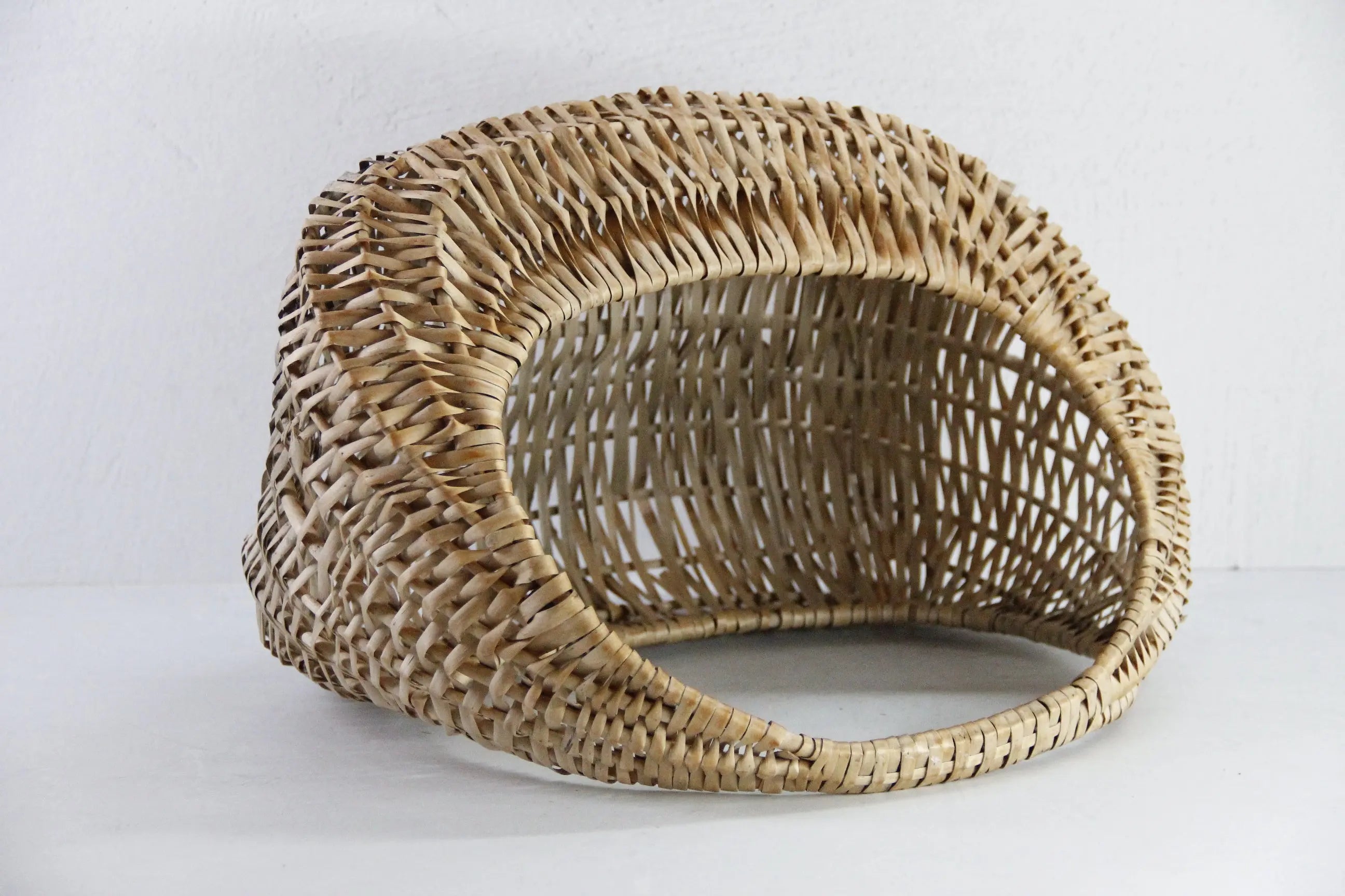 Vintage Gondola Basket | Half Moon Rattan Gathering  Debra Hall Lifestyle