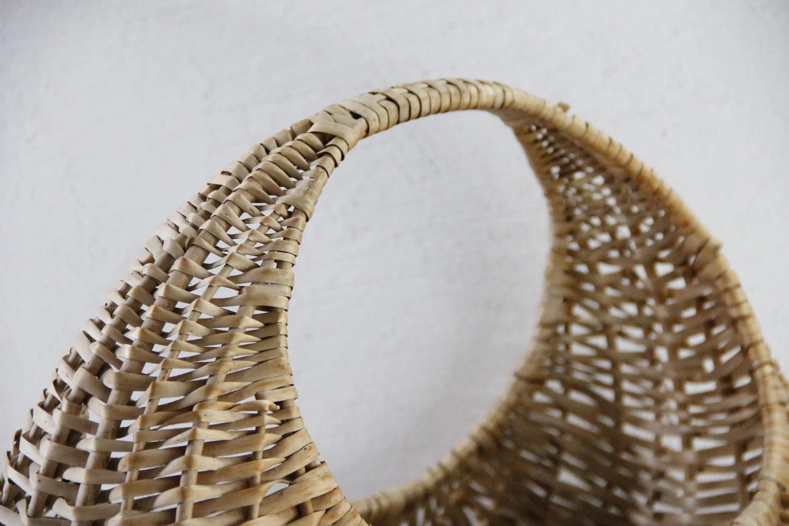 Vintage Gondola Basket | Half Moon Rattan Gathering  Debra Hall Lifestyle