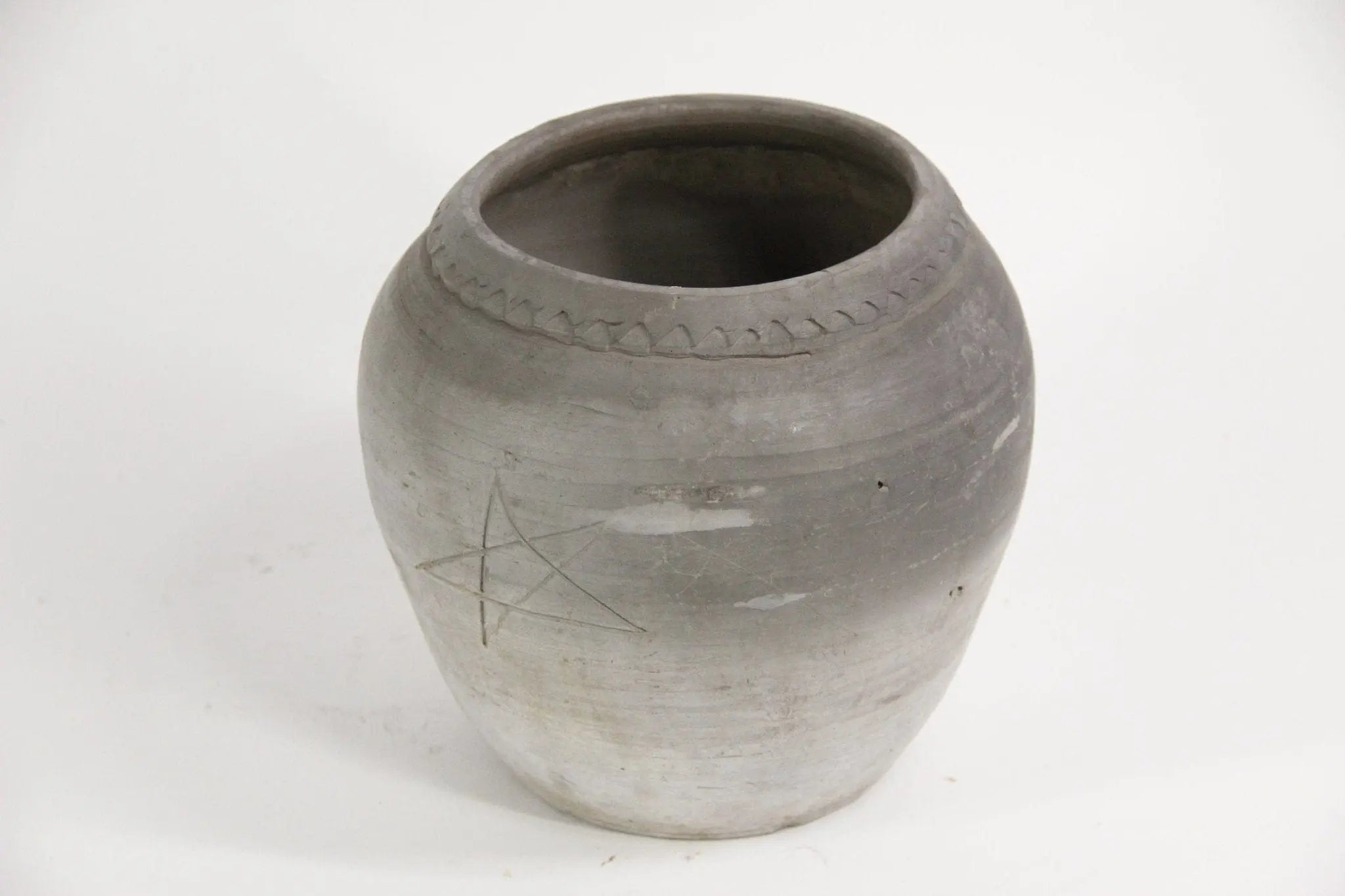 Vintage Gray Clay Water Pot |  Vessel  Debra Hall Lifestyle