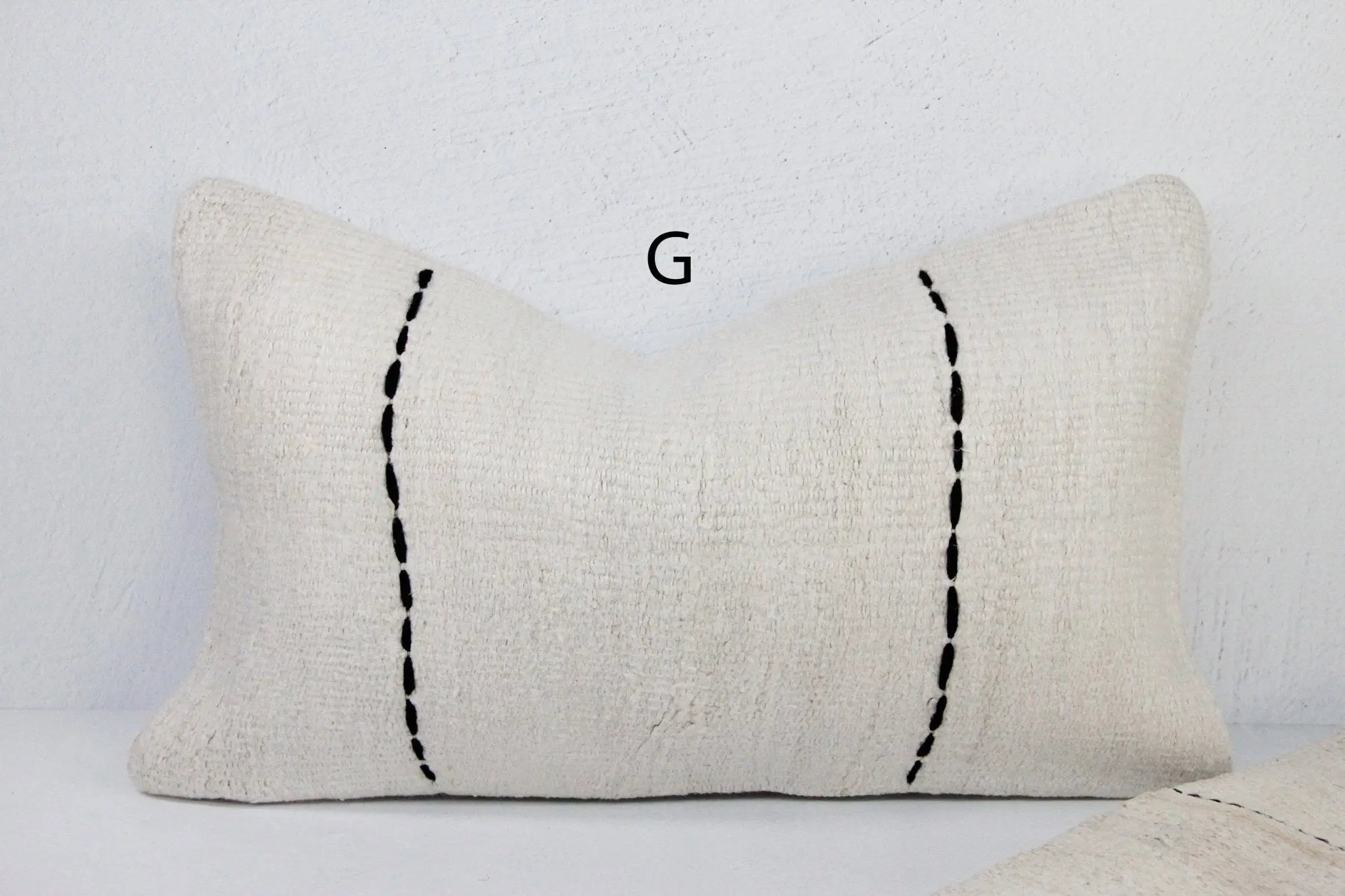Vintage Hemp Pillow | Lumbar Small  Debra Hall Lifestyle