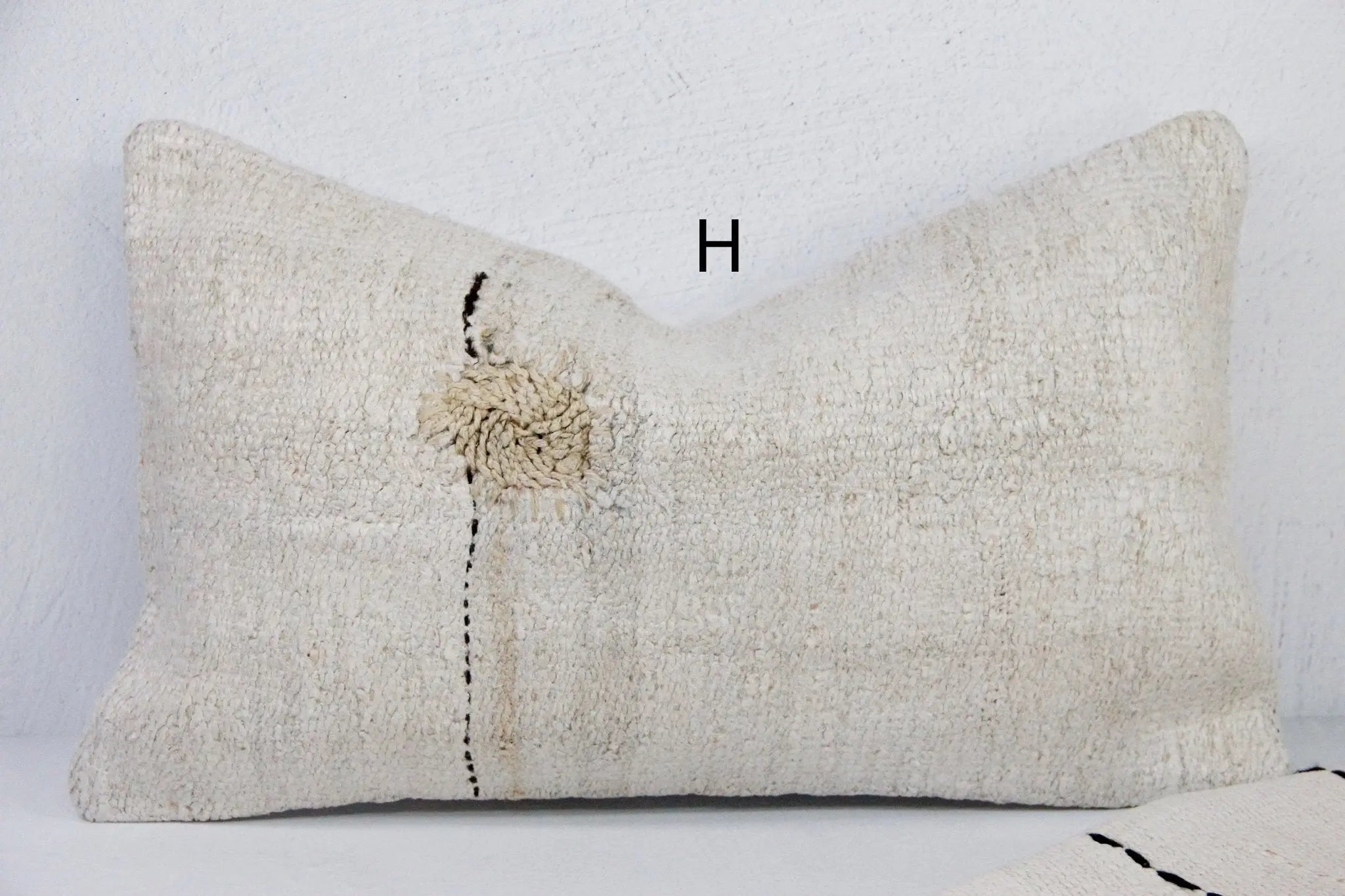 Vintage Hemp Pillow | Lumbar Small  Debra Hall Lifestyle