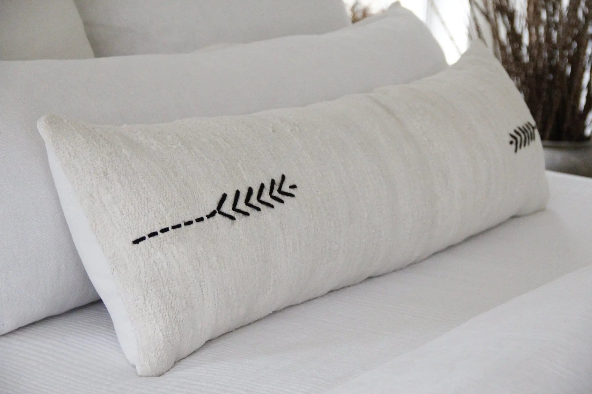 Vintage Hemp X-Long Lumbar Pillow  Debra Hall Lifestyle