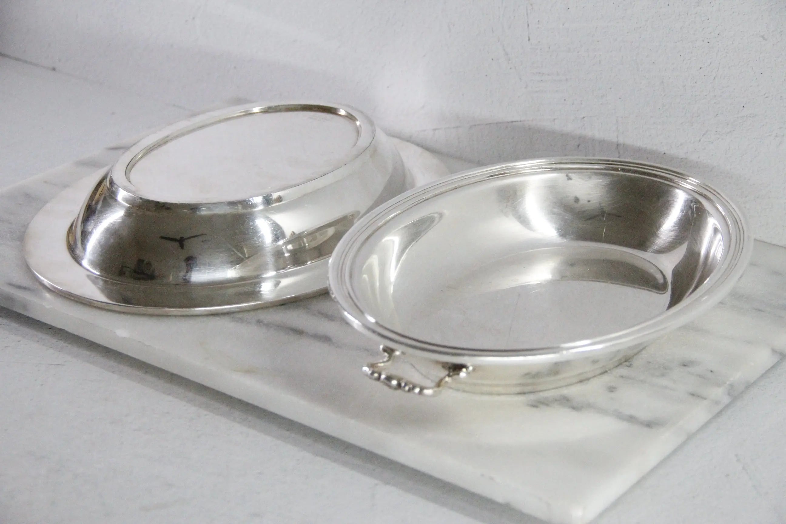 Vintage Hotel Silver Covered Dish | Reed & Barton Silver Soldered 1941
