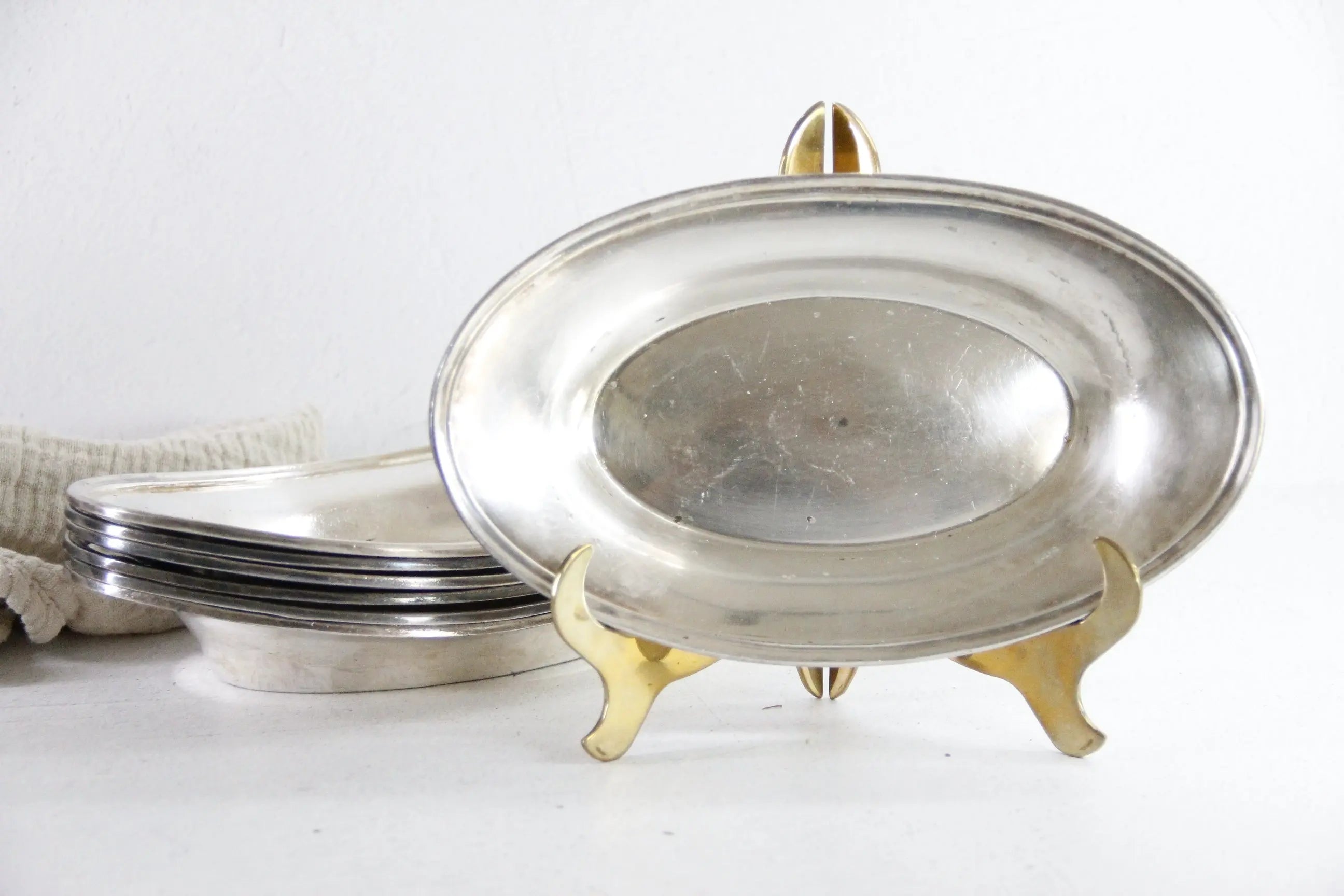 Vintage Hotel Silver Soldered Serving Dish | International Silver Co. 10"  Debra Hall Lifestyle