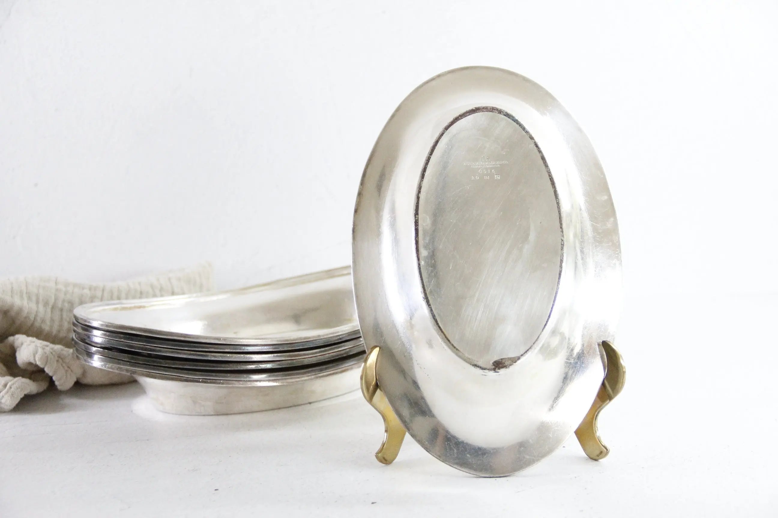 Vintage Hotel Silver Soldered Serving Dish | International Silver Co. 10"  Debra Hall Lifestyle