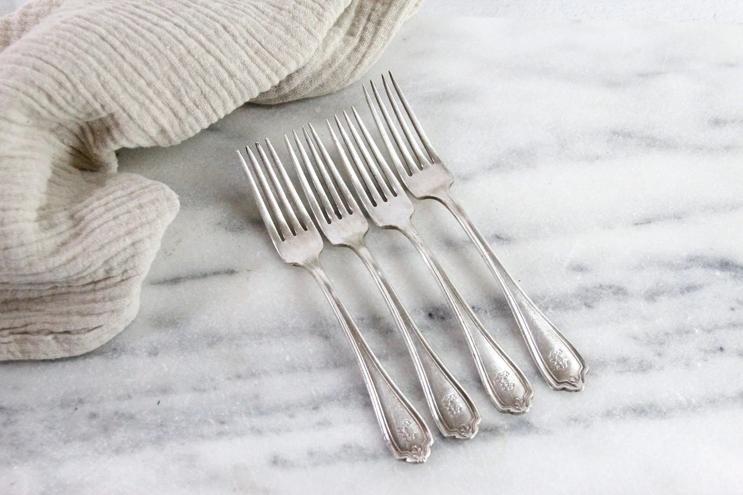 Vintage Hotel Silverware | Biltmore Hotel Forks 4 Pc.