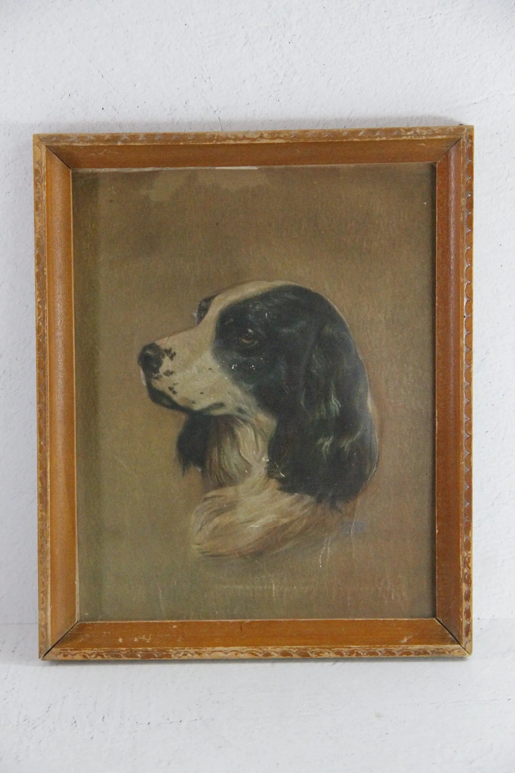 Vintage Hunting Dog Print 3D Relief Raised Artwork  Debra Hall Lifestyle