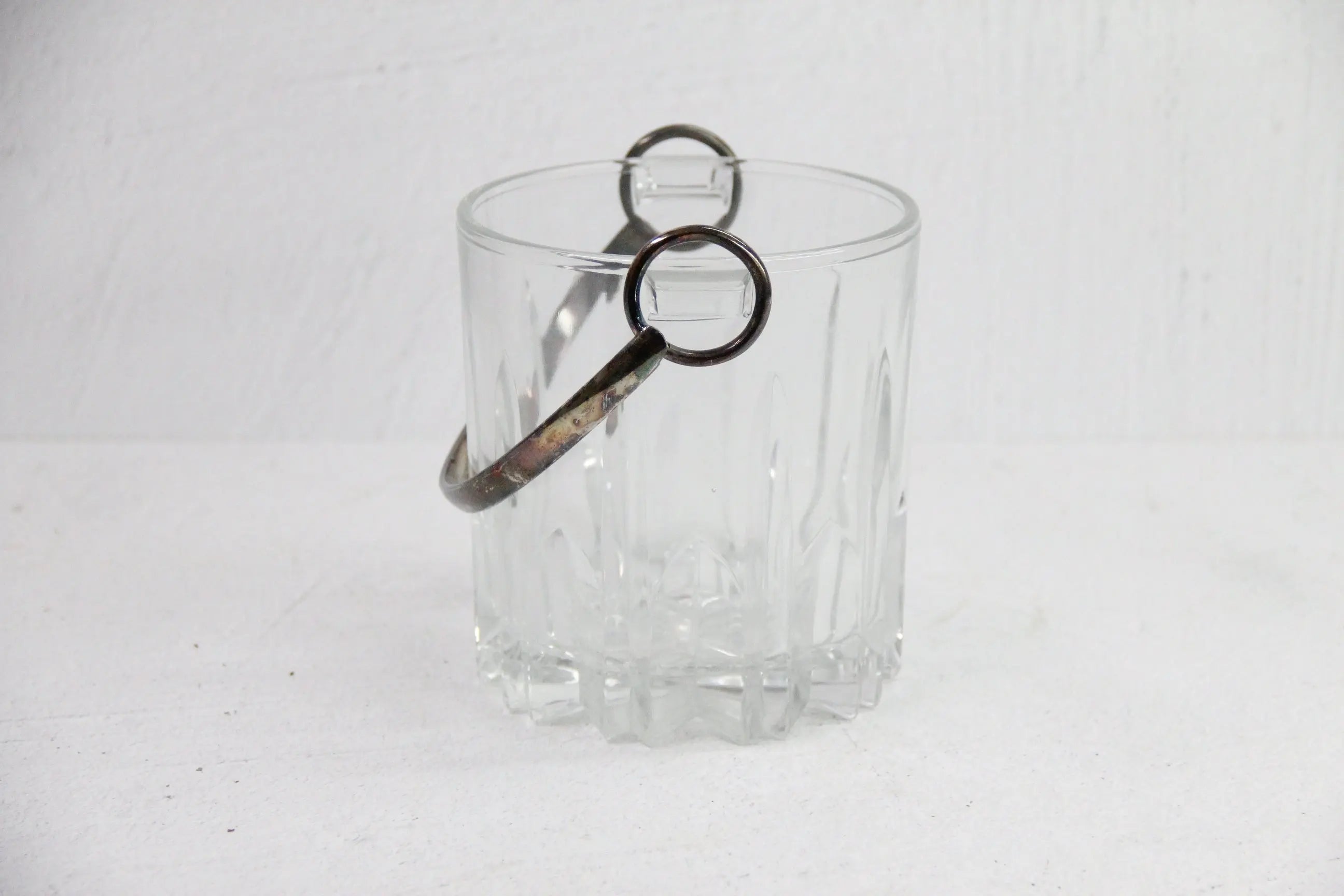 Vintage Ice Bucket | 1950s Glass Silver - Italy Stamp  Debra Hall Lifestyle