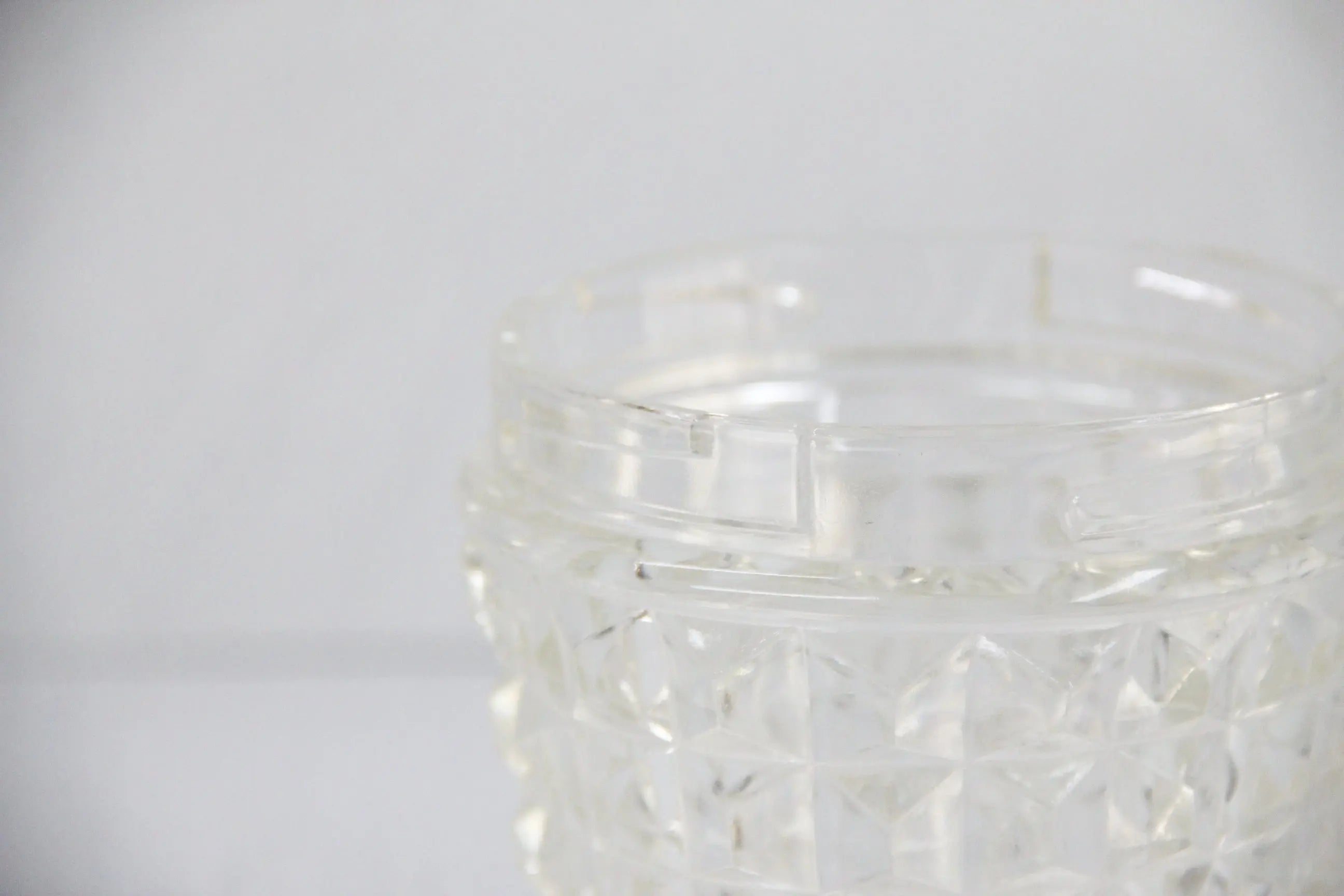 Vintage Ice Bucket | French Cut Glass Silver Swing Handle  Debra Hall Lifestyle