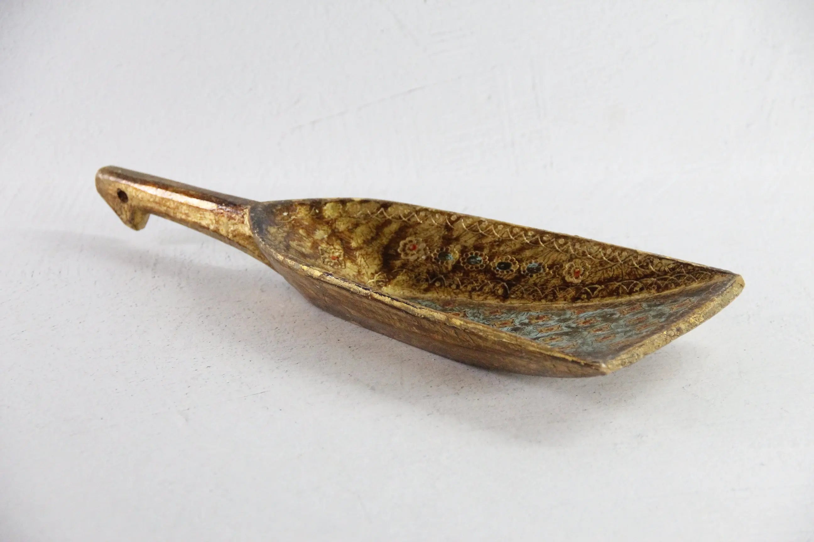Vintage Italian Florentine Scoop | Hand Made Gilt Fireplace Shovel  Debra Hall Lifestyle