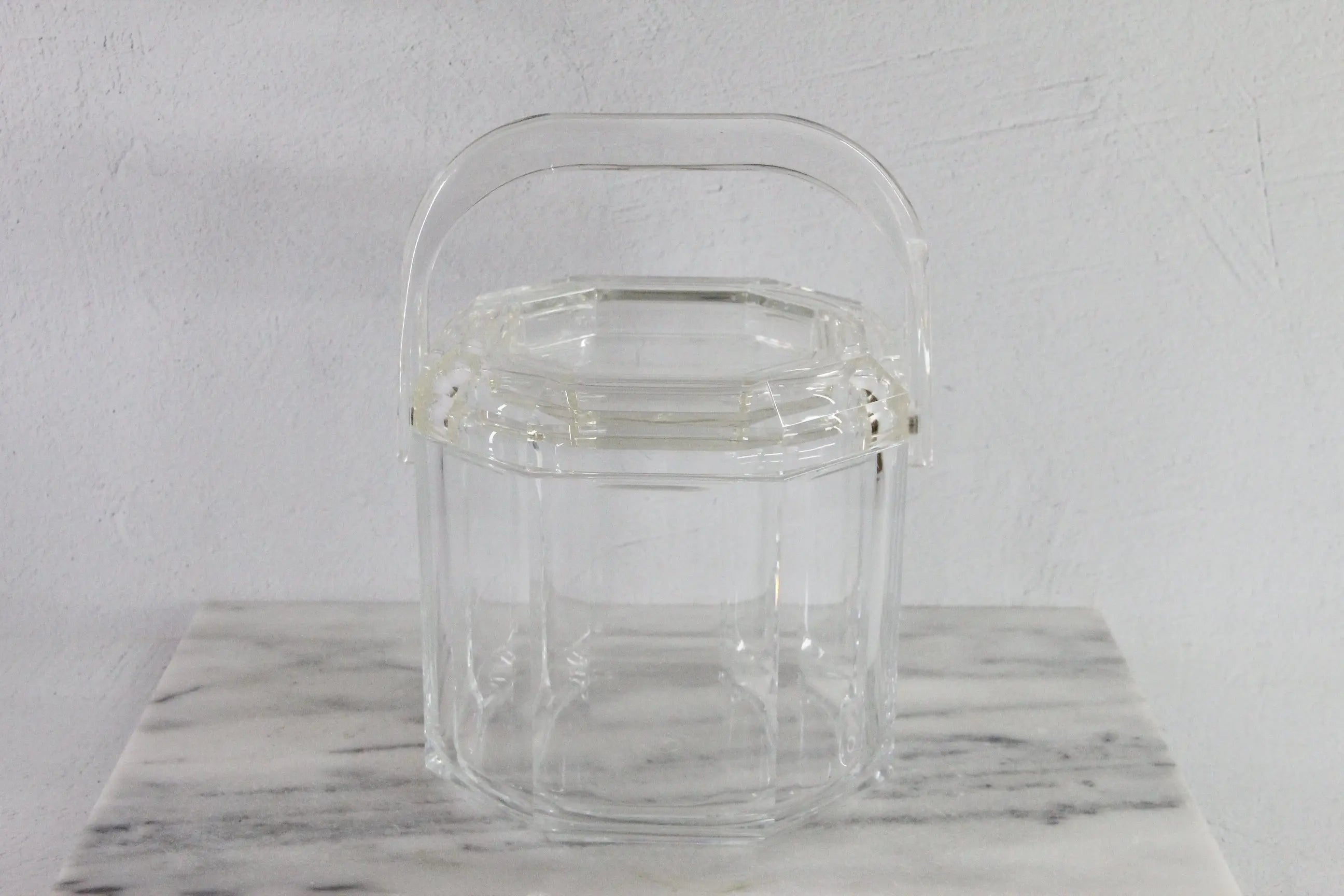 Vintage Lucite Ice Bucket With Lid and Handle | Barware