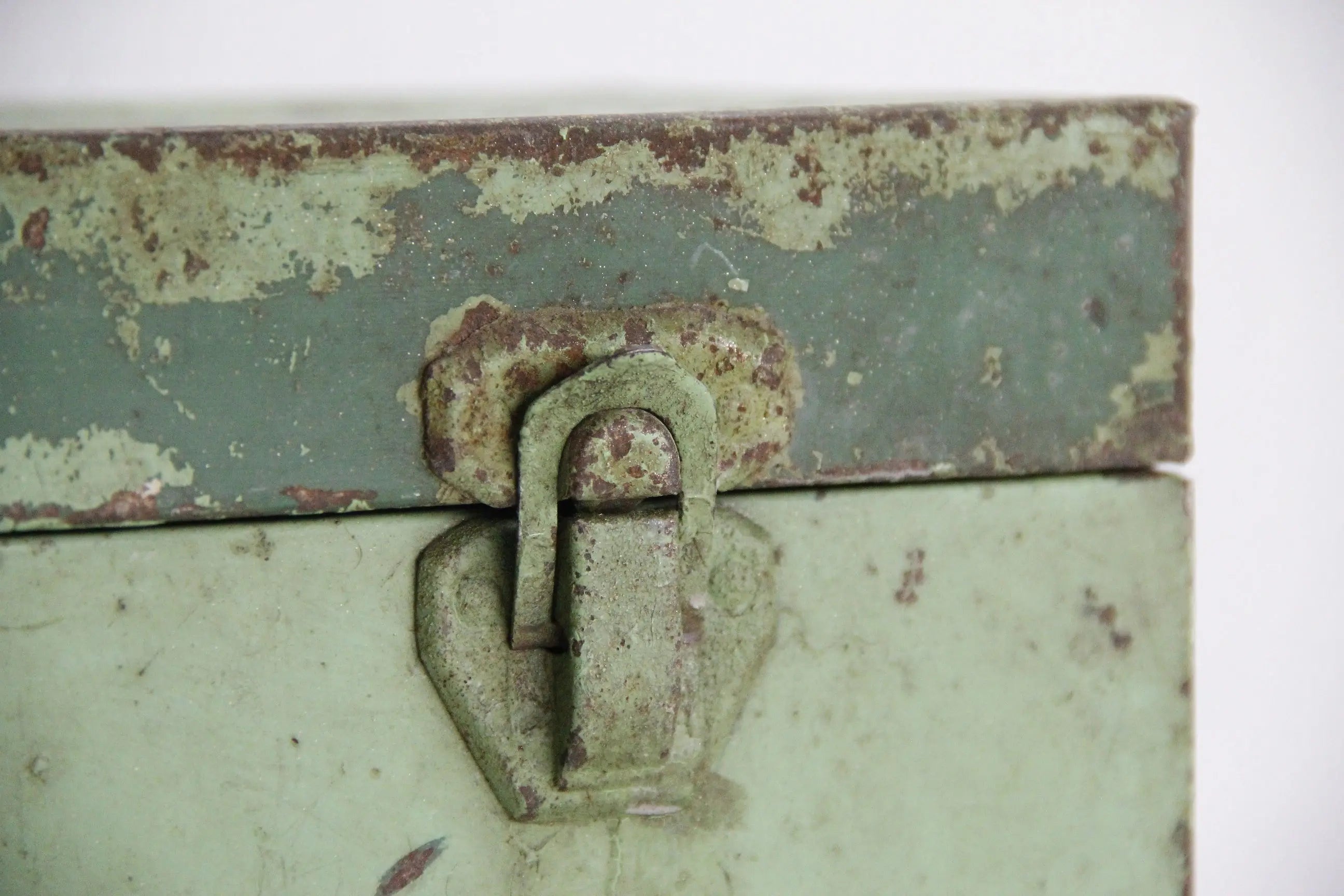 Vintage Metal Tool Box | Union Green With Tray-Tackle  Debra Hall Lifestyle