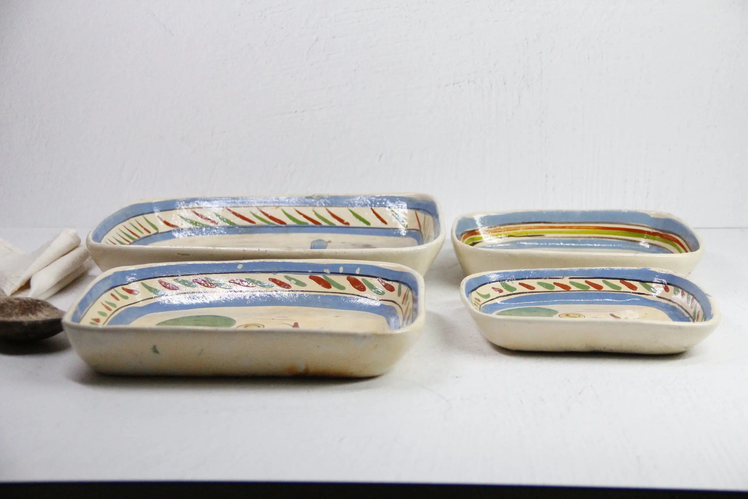 Vintage Mexican Tlaquepaque Pottery | 4 Nesting Casseroles  Debra Hall Lifestyle