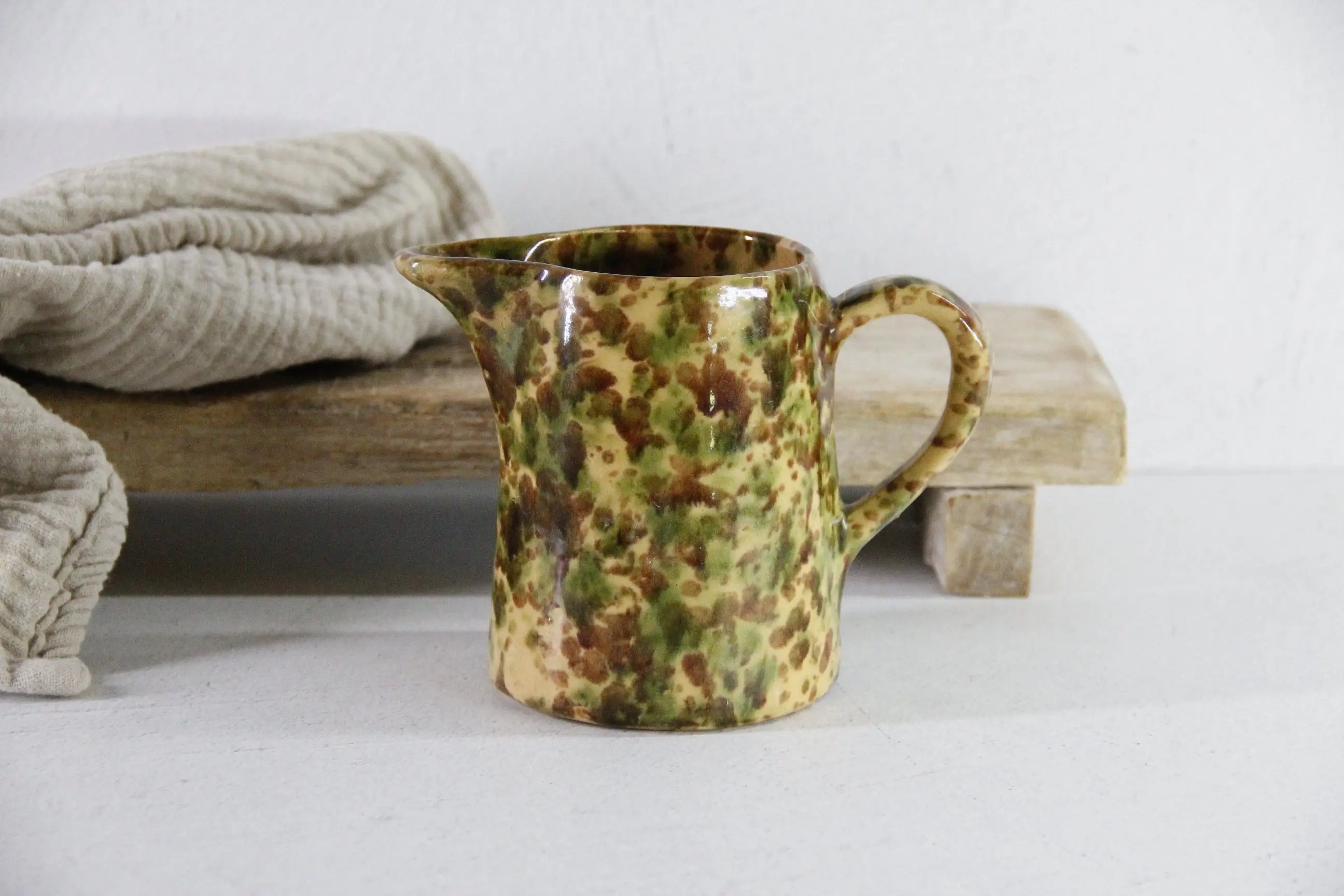 Vintage Morton Pottery Pitcher | Small Splatterware Cream Jug  Debra Hall Lifestyle