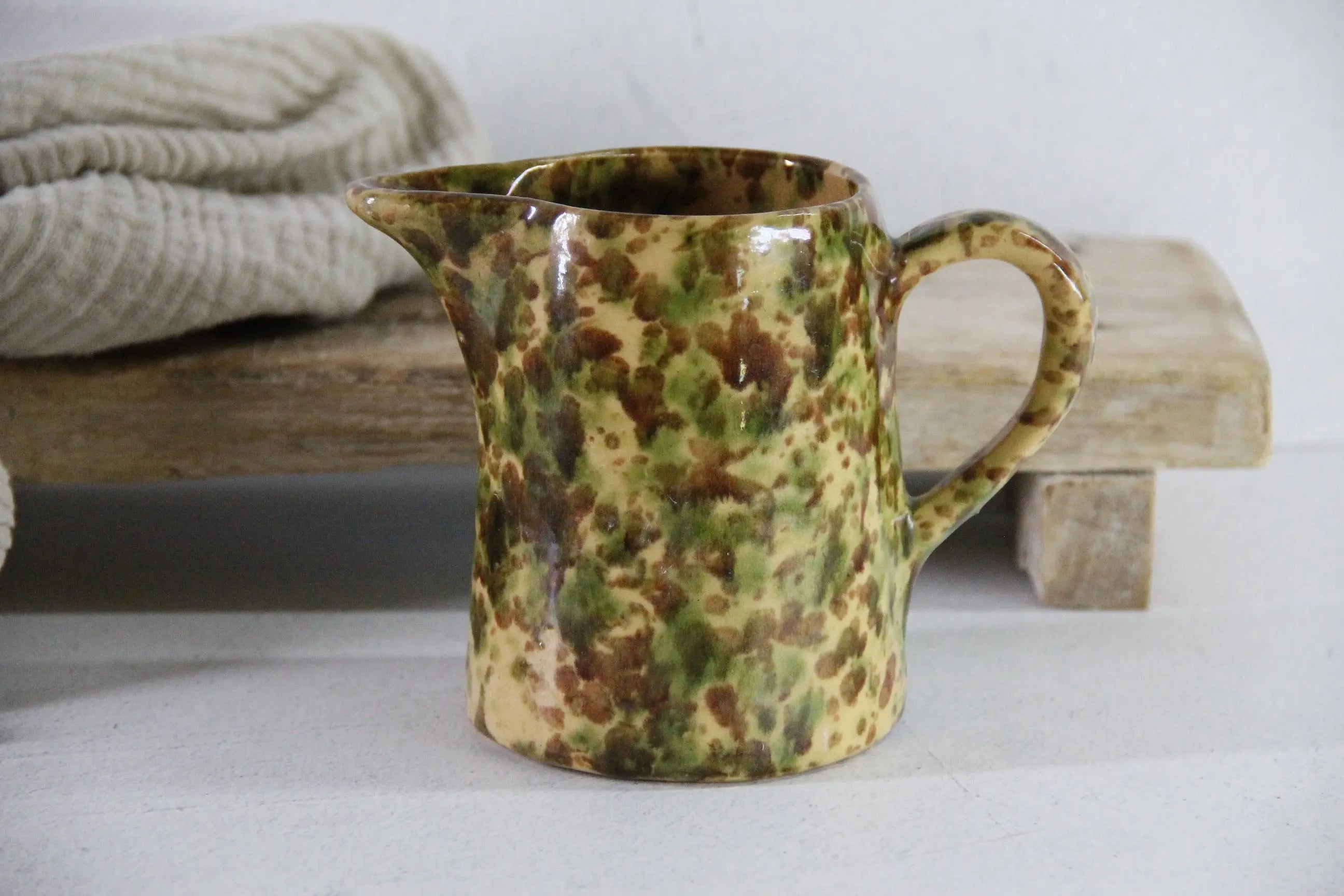 Vintage Morton Pottery Pitcher | Small Splatterware Cream Jug  Debra Hall Lifestyle