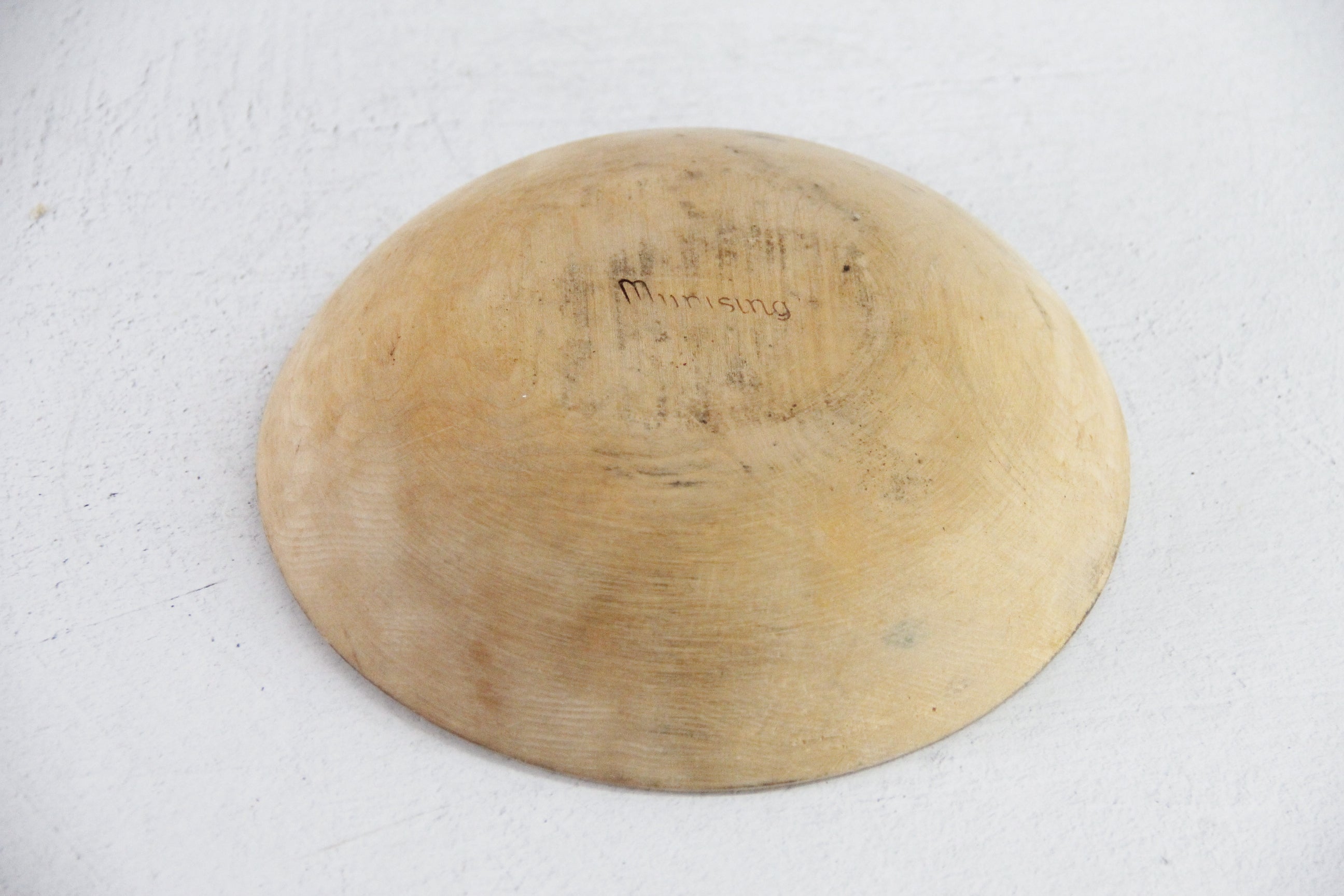 Vintage Munising Wood Bowl | Small Rustic Dough Bowl